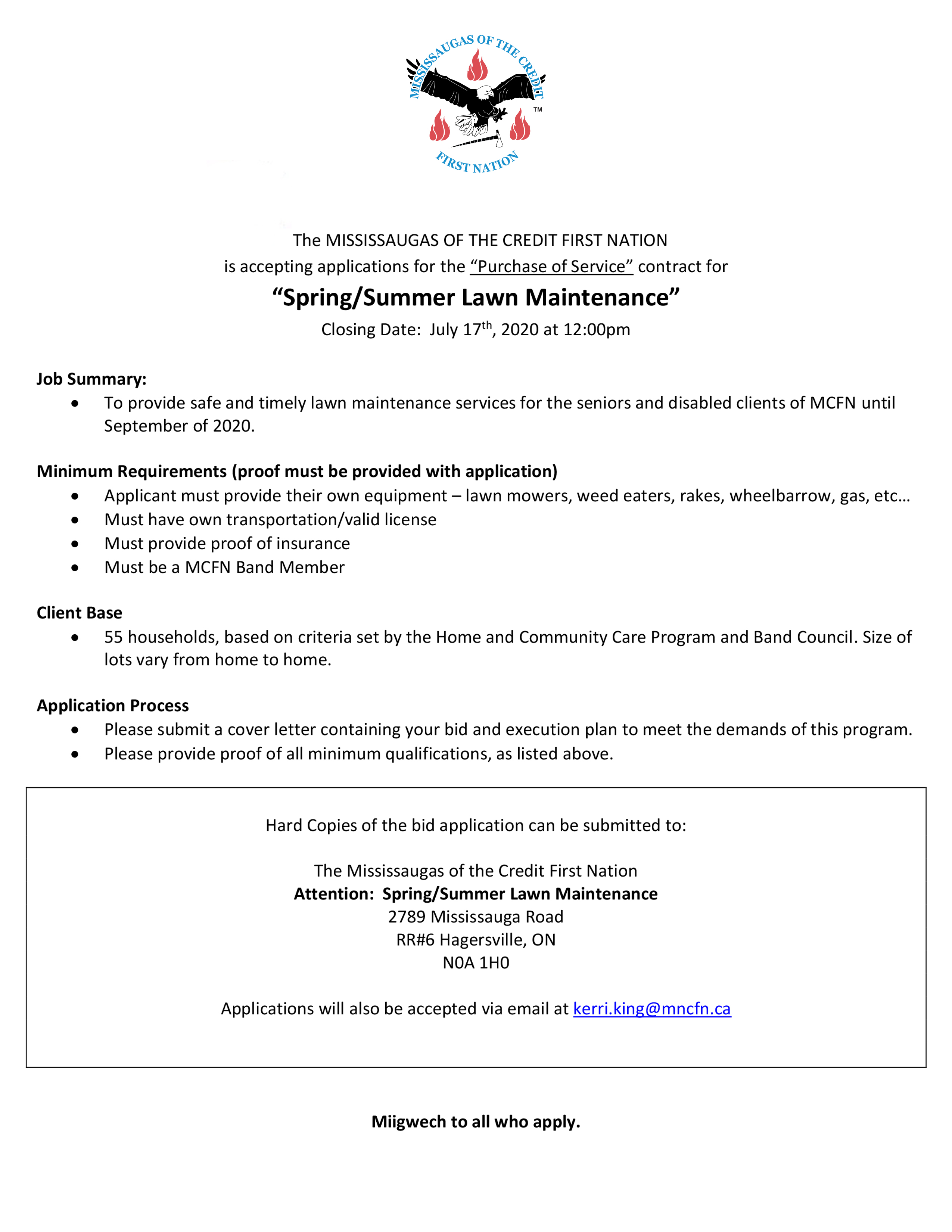 lawn service contract