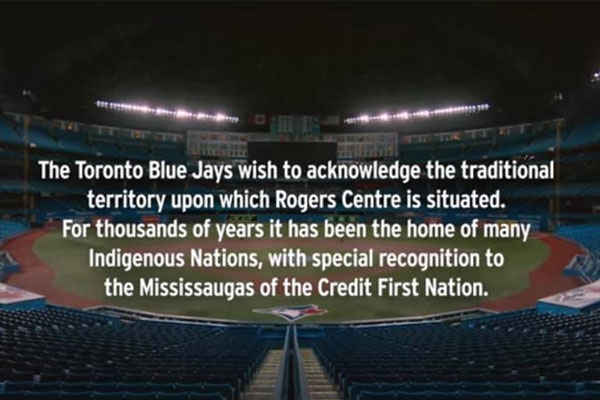 Toronto Blue Jays and Jays Care Foundation Recognize the History of Indigenous People