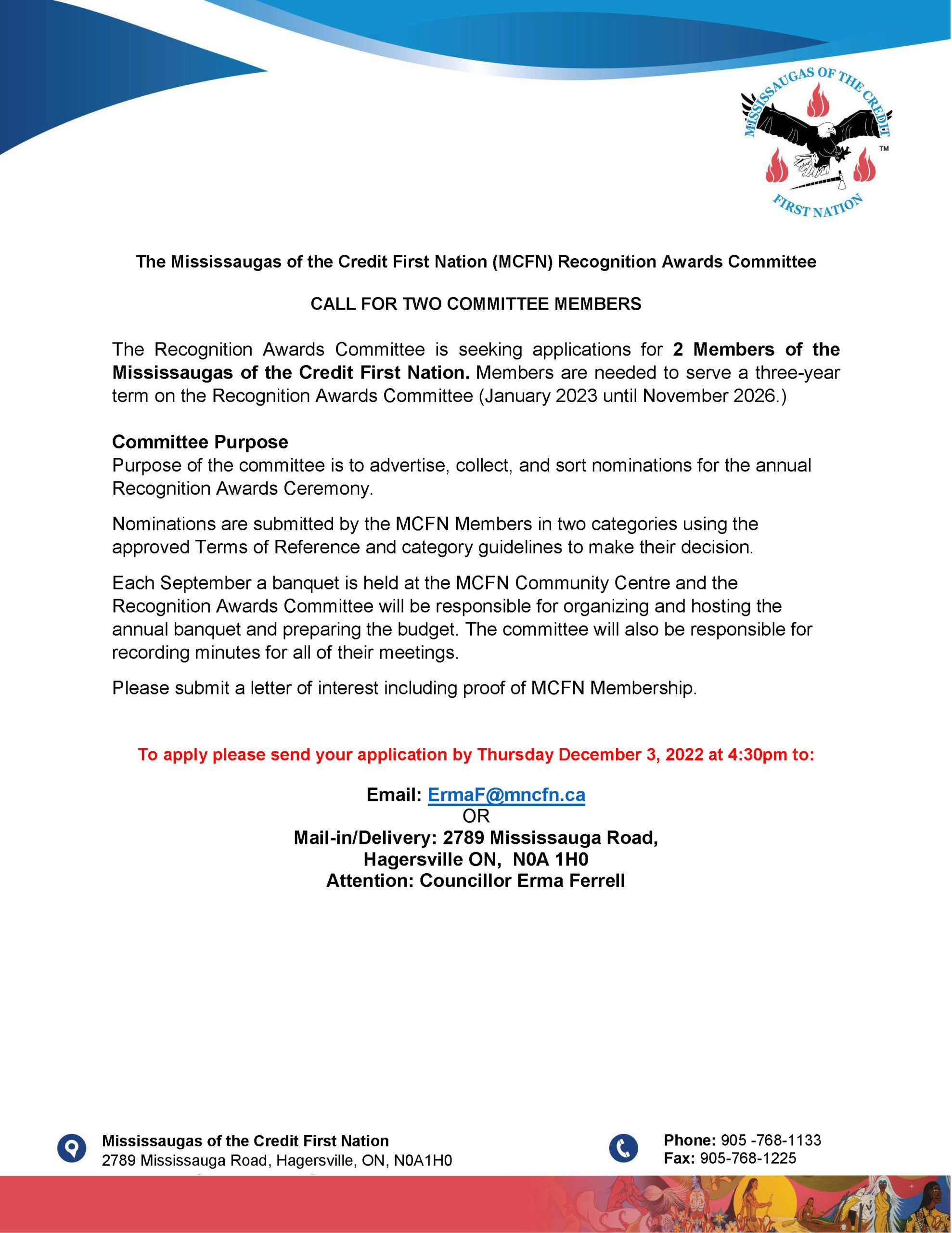 Call for two Recognition Awards Committee Members