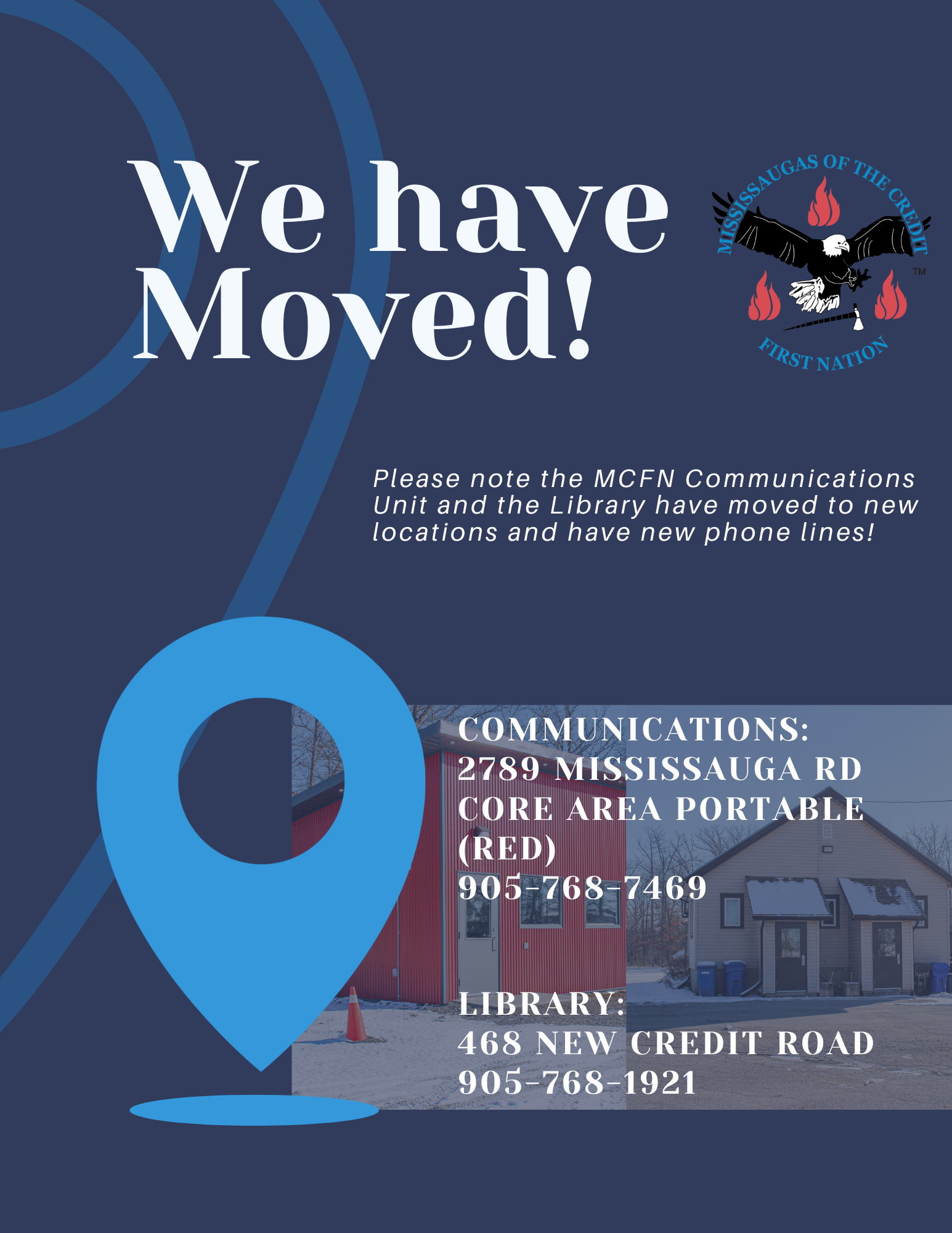 New address / phones for Communications and Library
