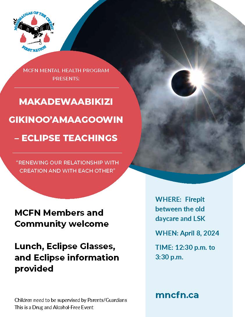 MAKADEWAABIKIZI GIKINOO’AMAAGOOWIN – Eclipse teachings