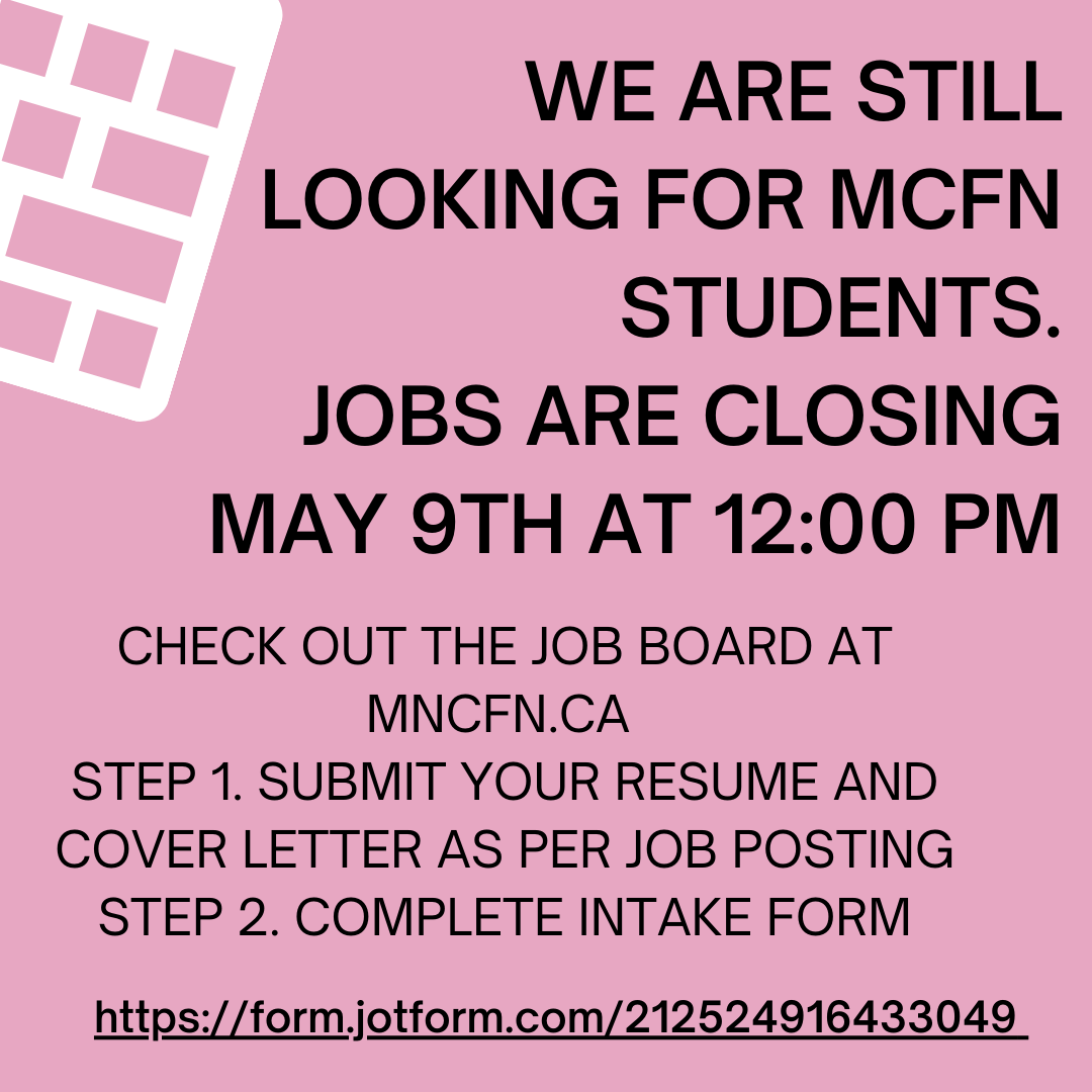 Summer jobs at MCFN