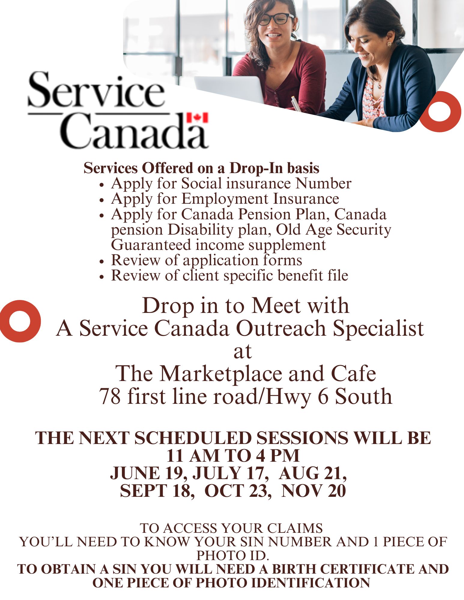 Service Canada Drop-ins New Date Added