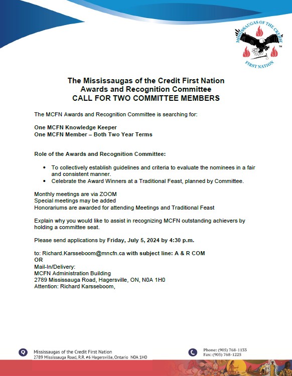 MCFN Awards and Recognition Committee member call out