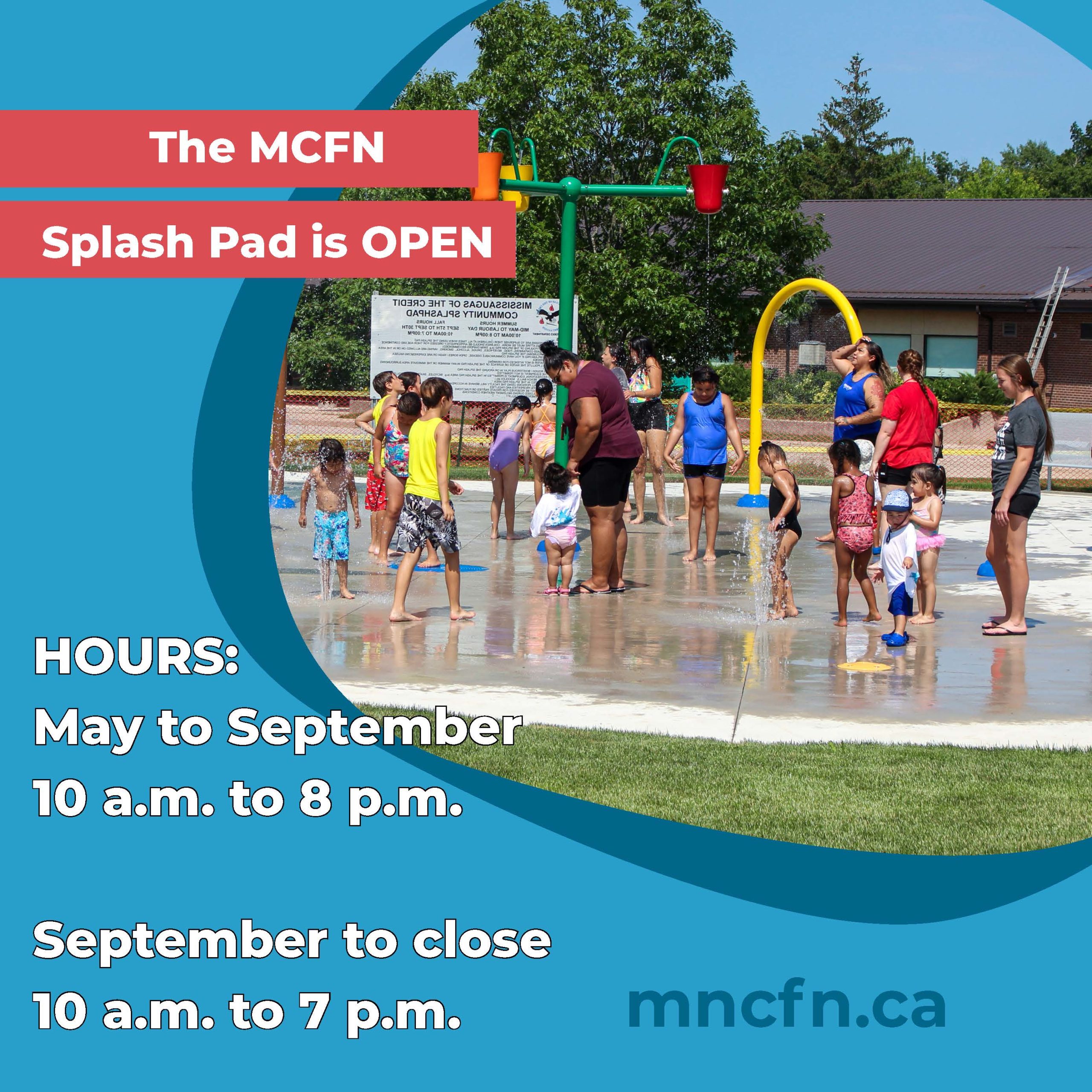 MCFN Splash Pad is open