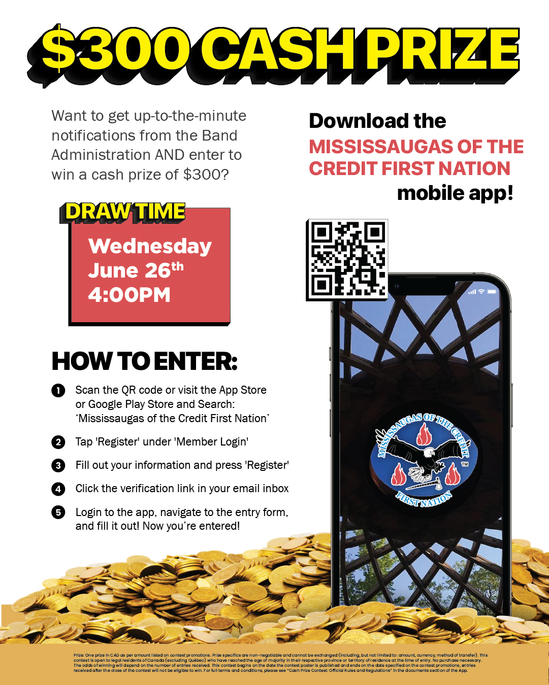 Download the MCFN App for a chance to win $300