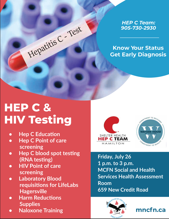 July Hep C and HIV screening