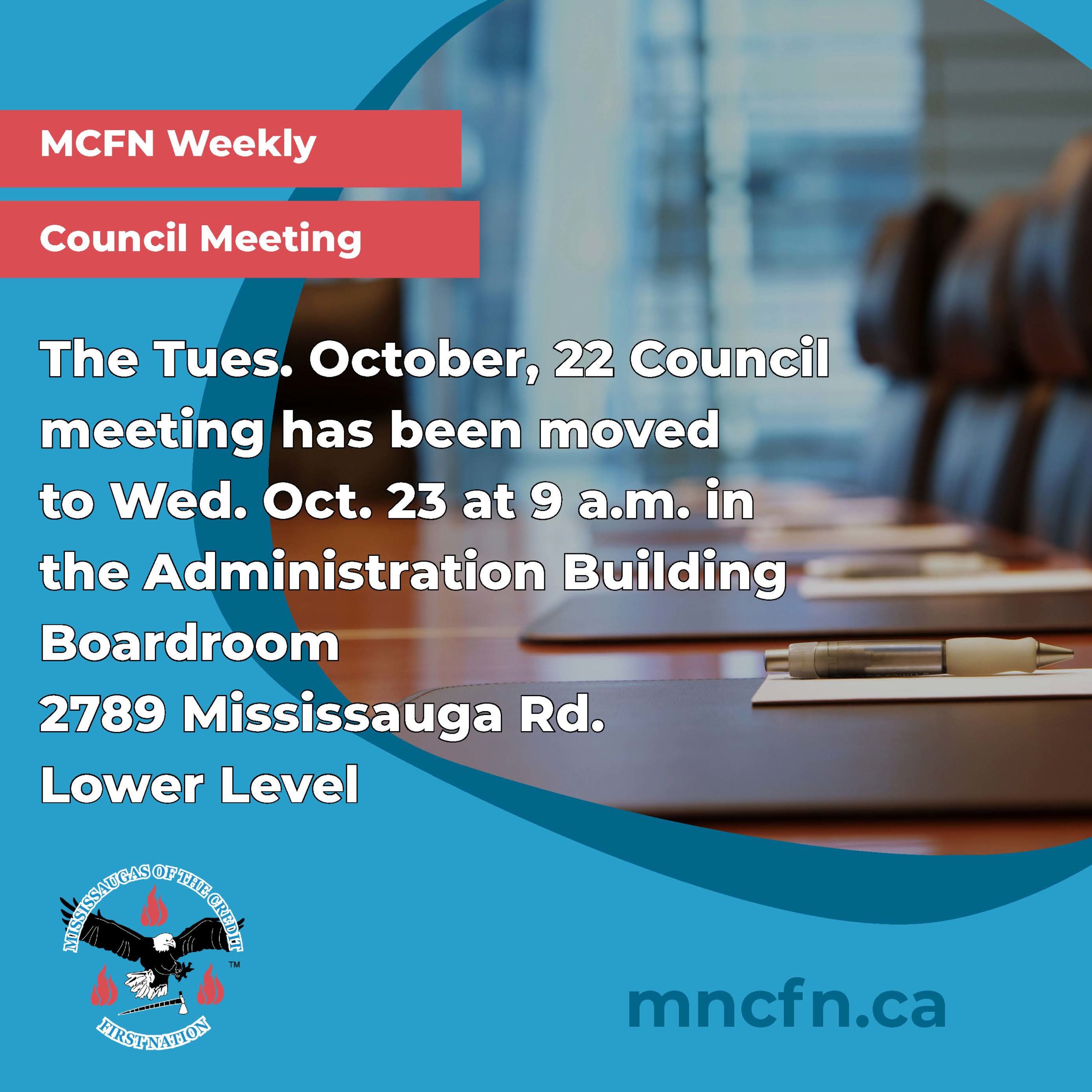 Council Meeting Date Change