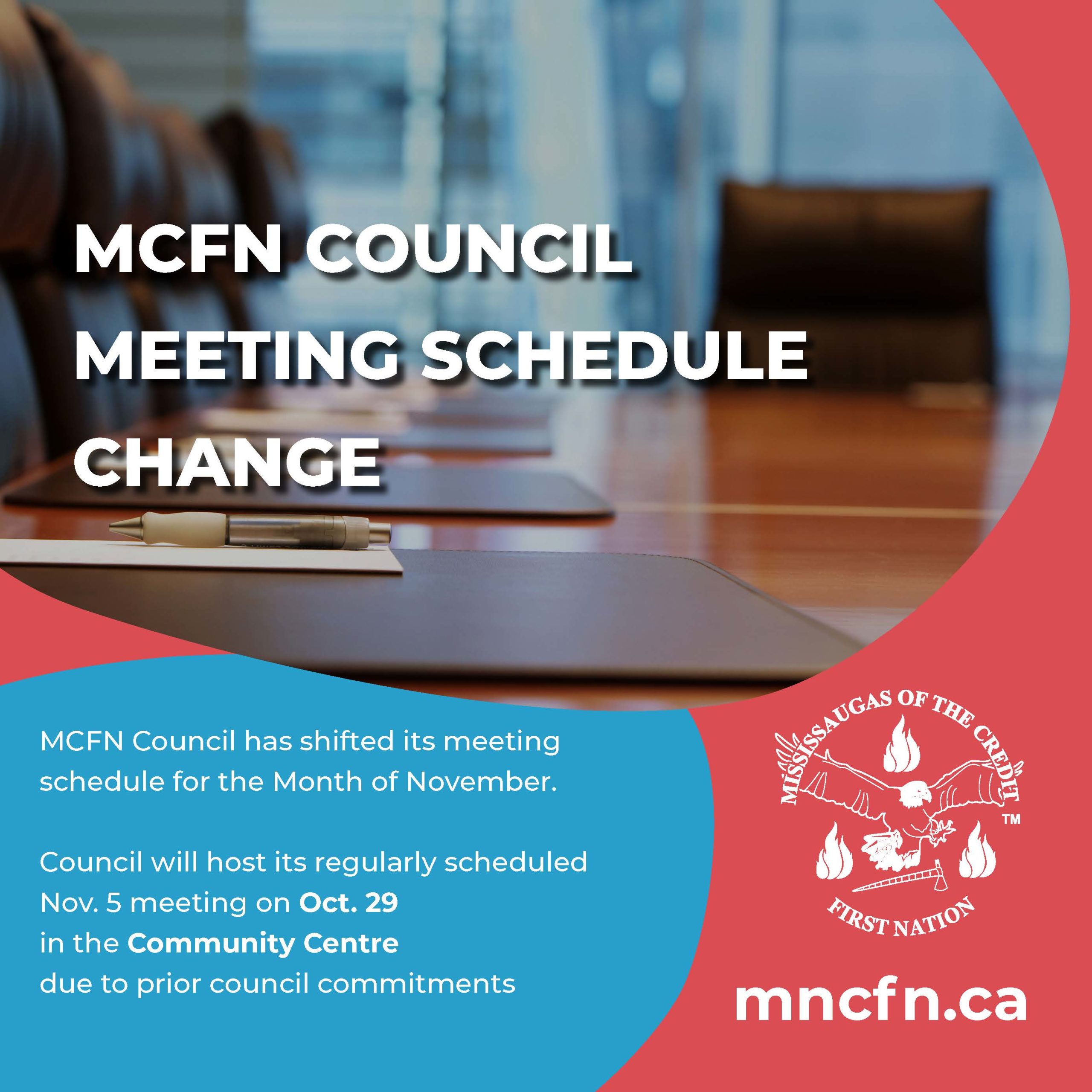 Council meeting Schedule Change