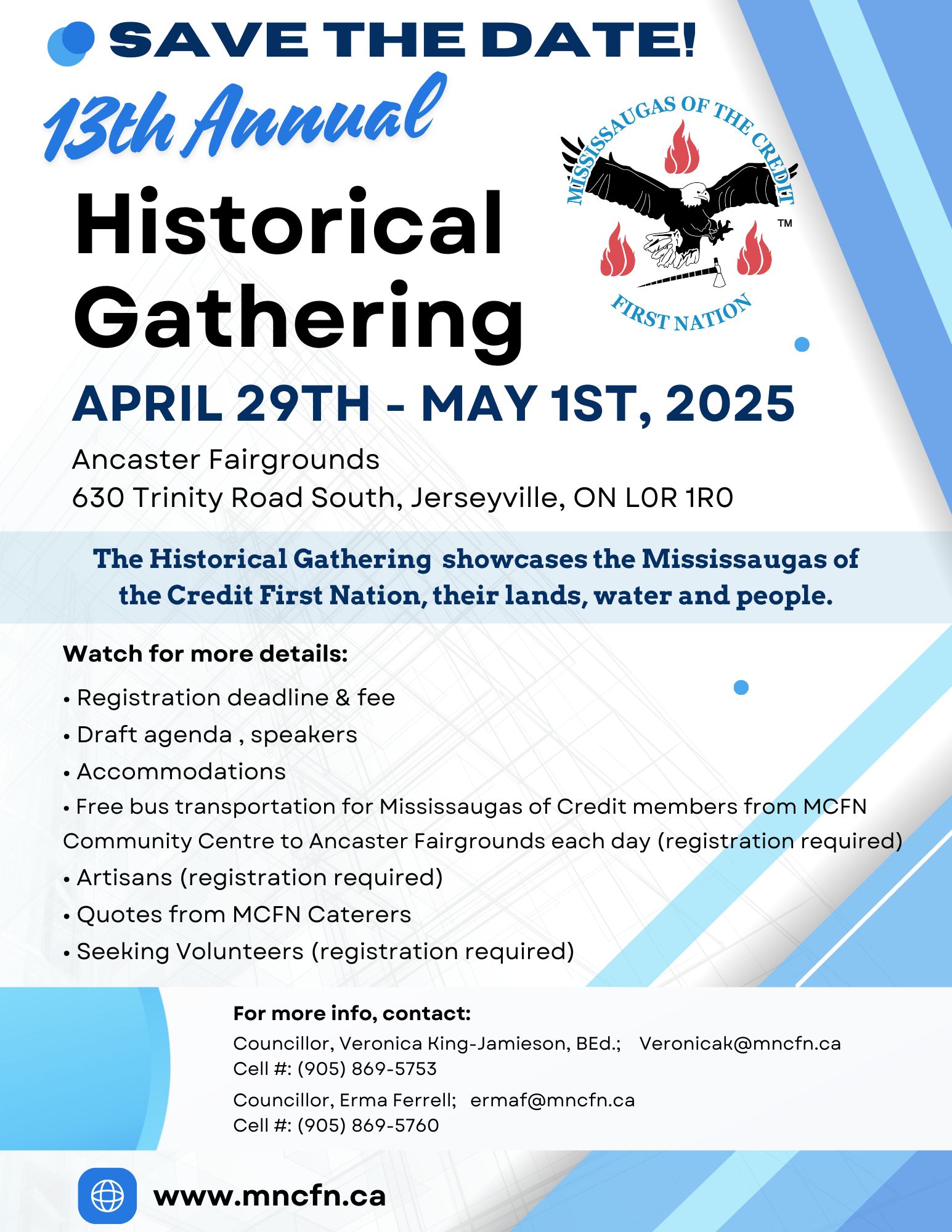 Save the Date for MCFN's Historical Gathering