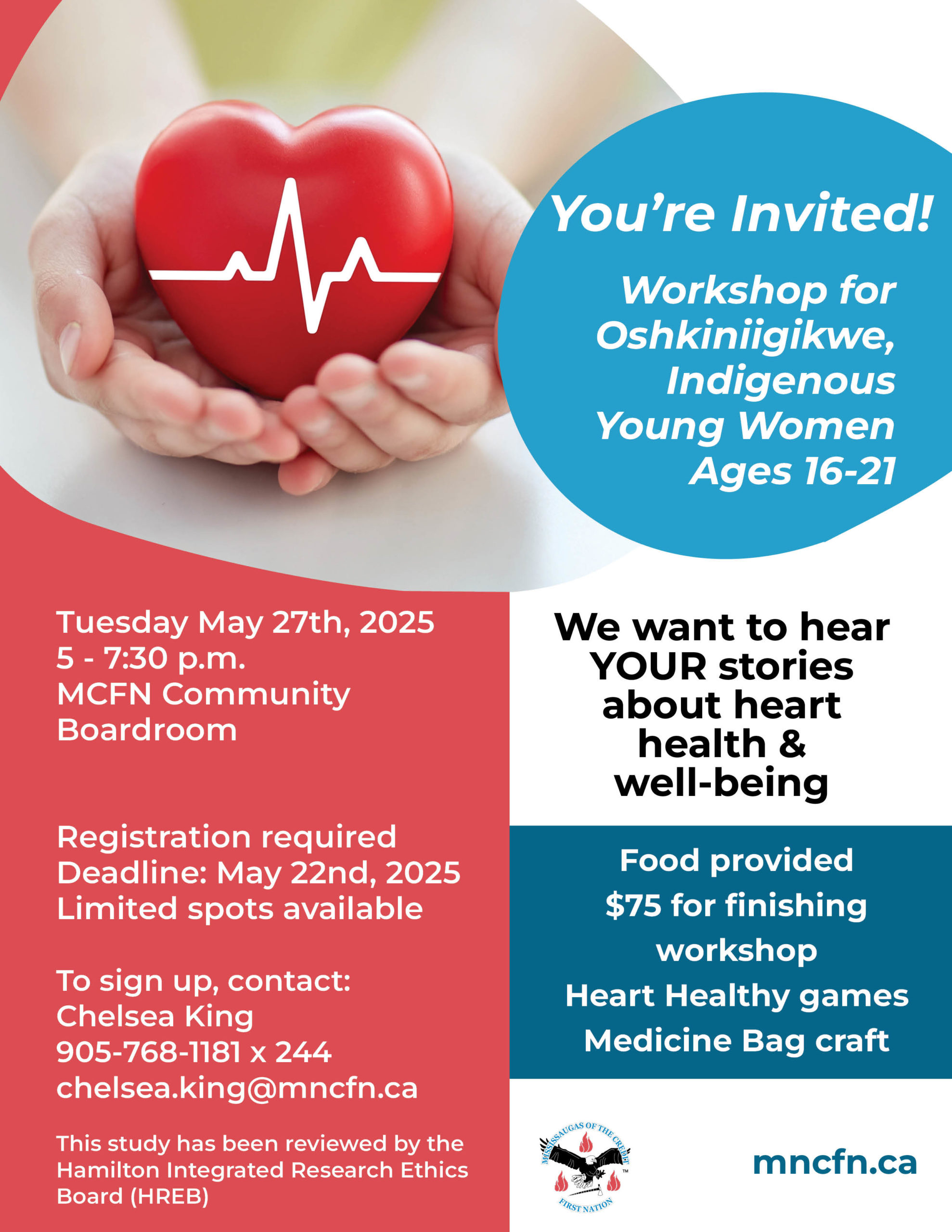 Workshop for Oshkiniigikwe – Indigenous Young Women (Ages 16–21)
