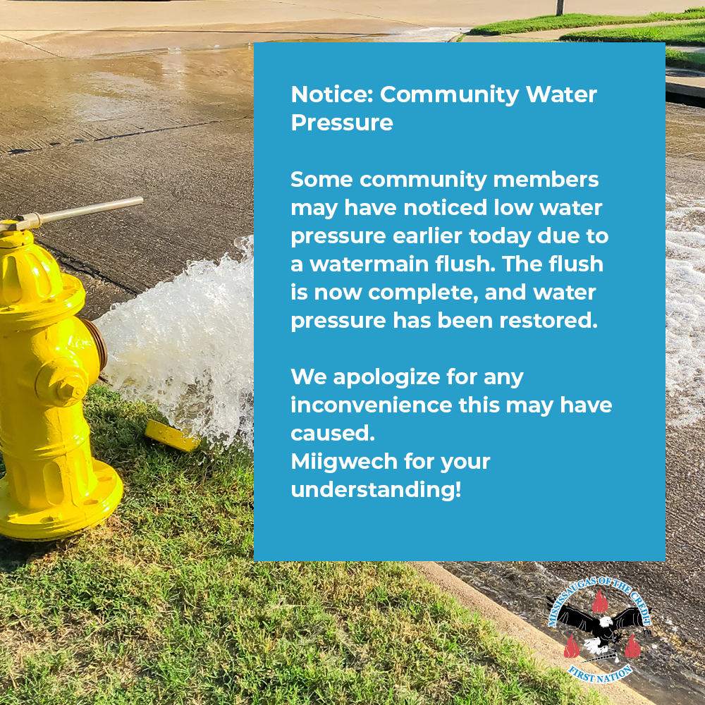 Community Water Pressure restored