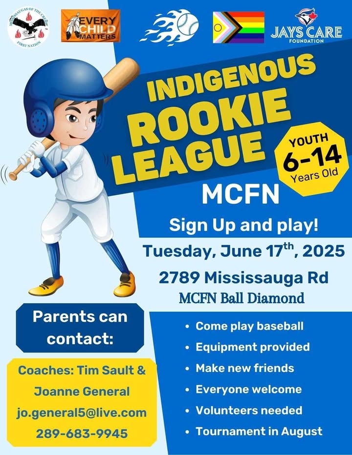Indigenous Rookie League Sign Up – Youth Ages 6–14