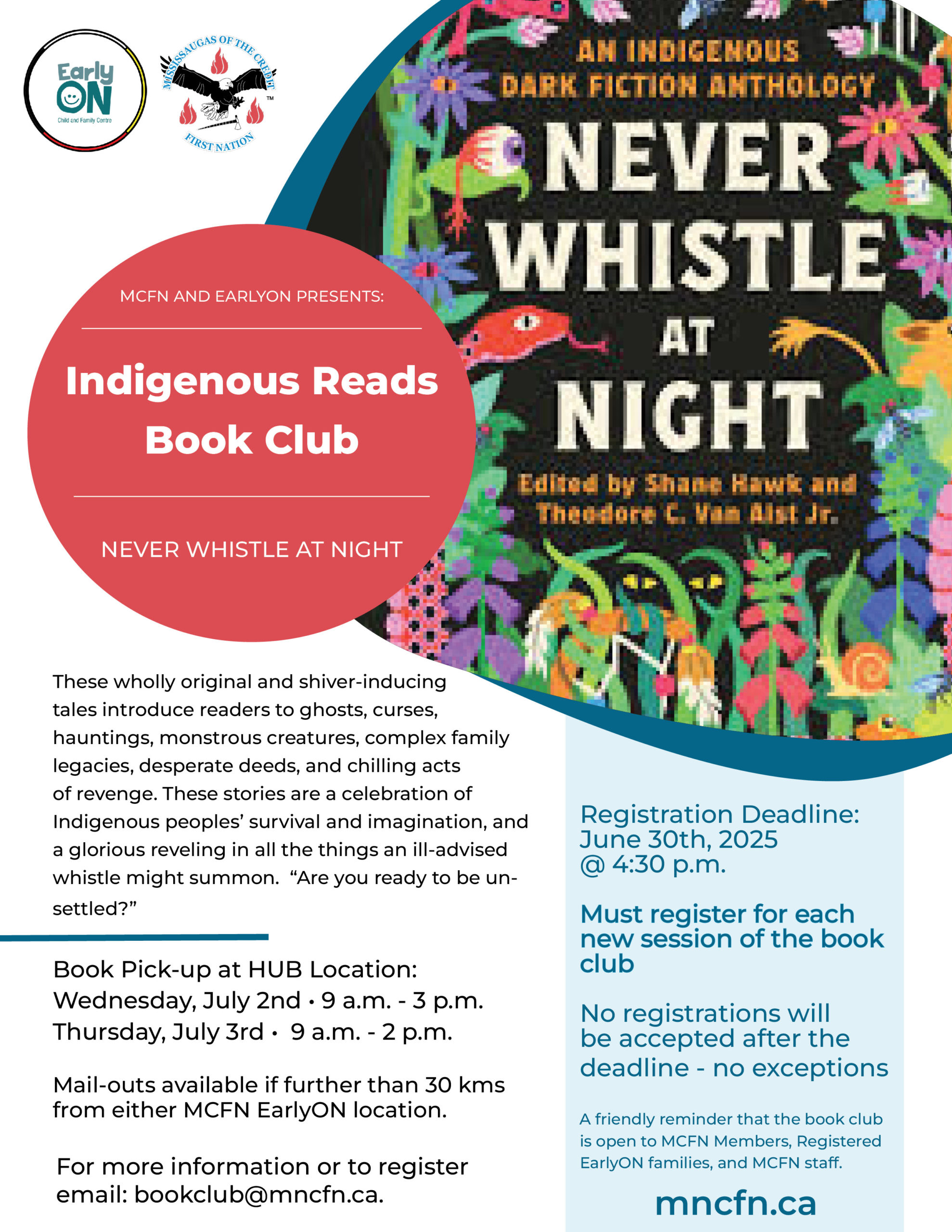 Indigenous Reads Book Club: Never Whistle at Night – An Indigenous Dark Fiction Anthology