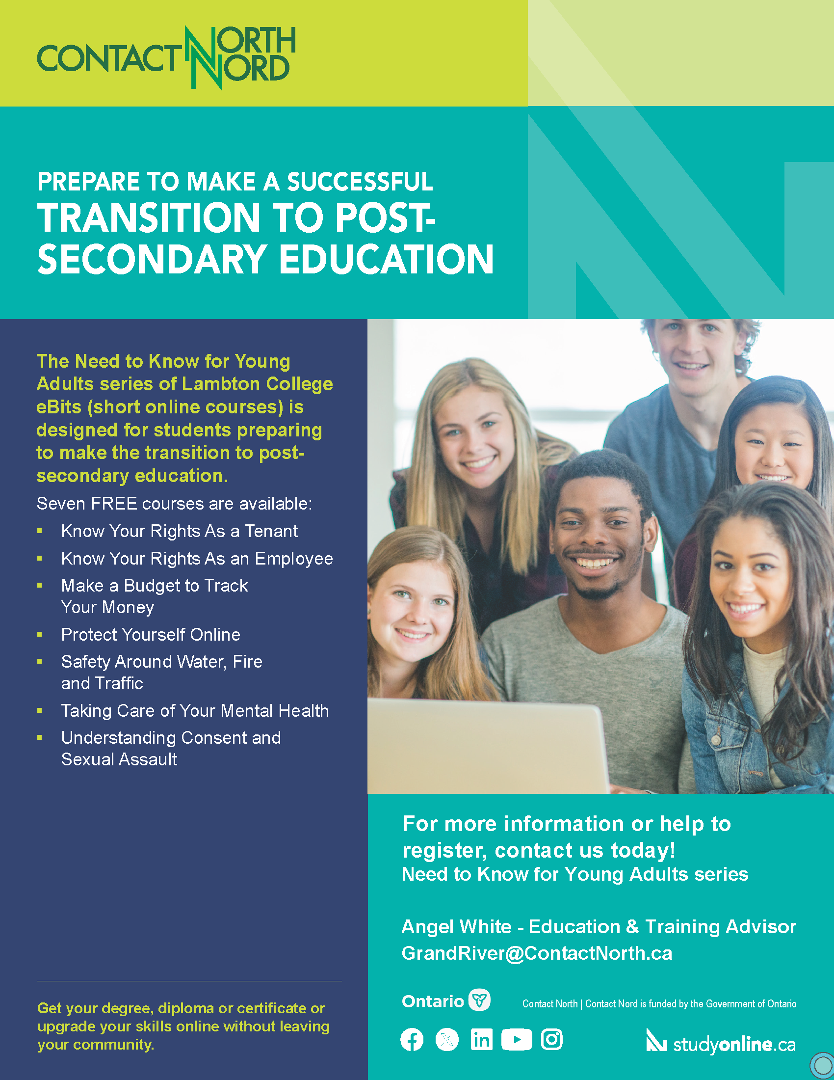 Transition to Post-Secondary Education - Seven Free Online Courses!