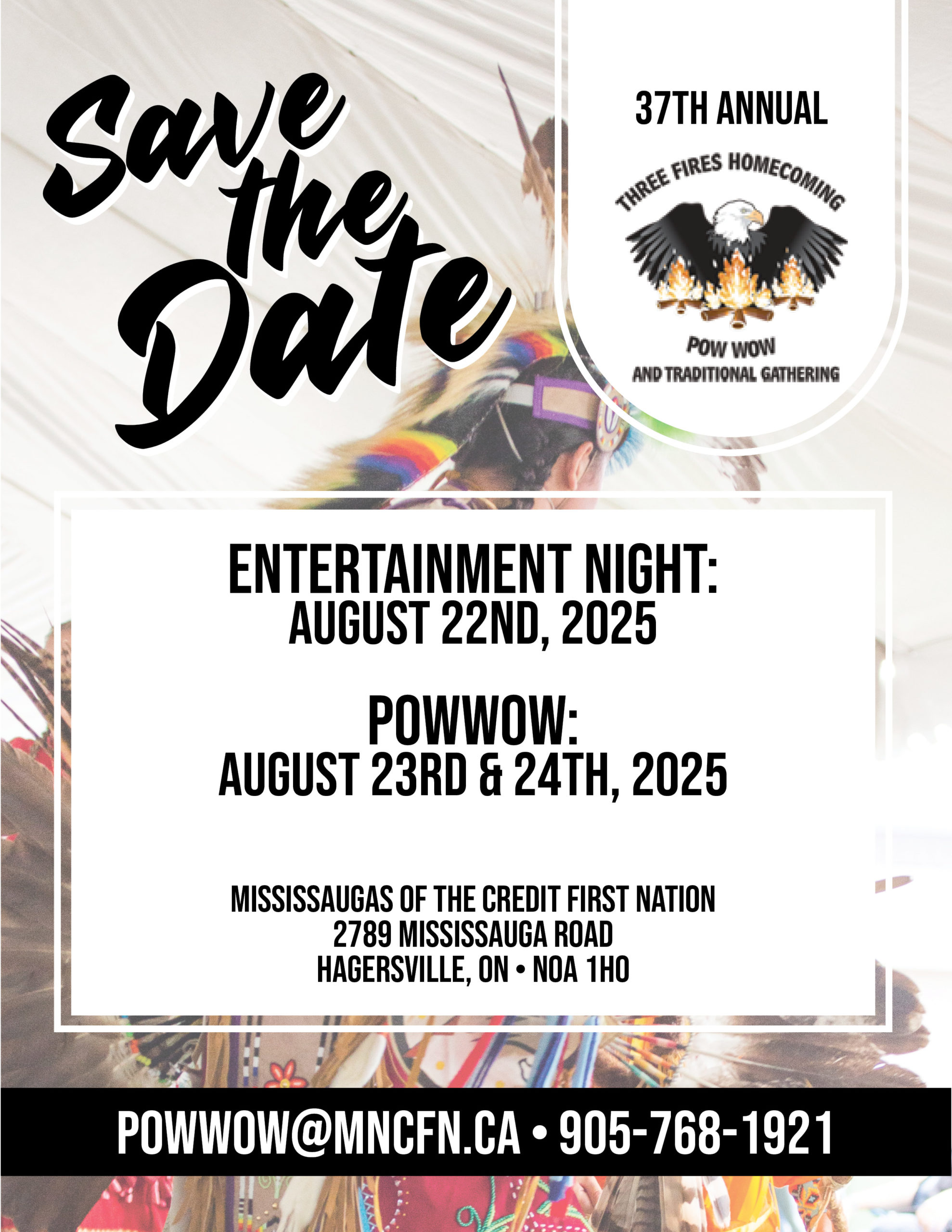 Save the Date! 37th Annual Three Fires Homecoming Powwow and Traditional Gathering