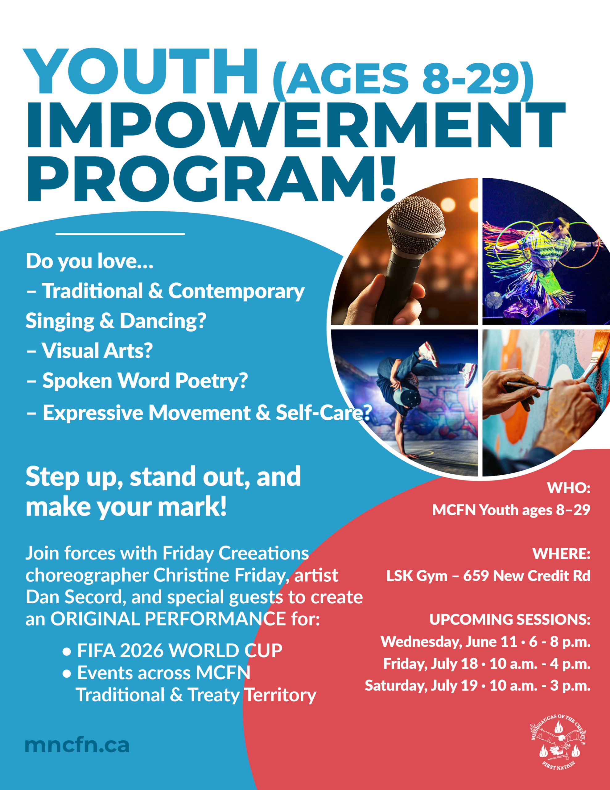 Youth Empowerment Program: MCFN Youth — THIS IS YOUR STAGE!