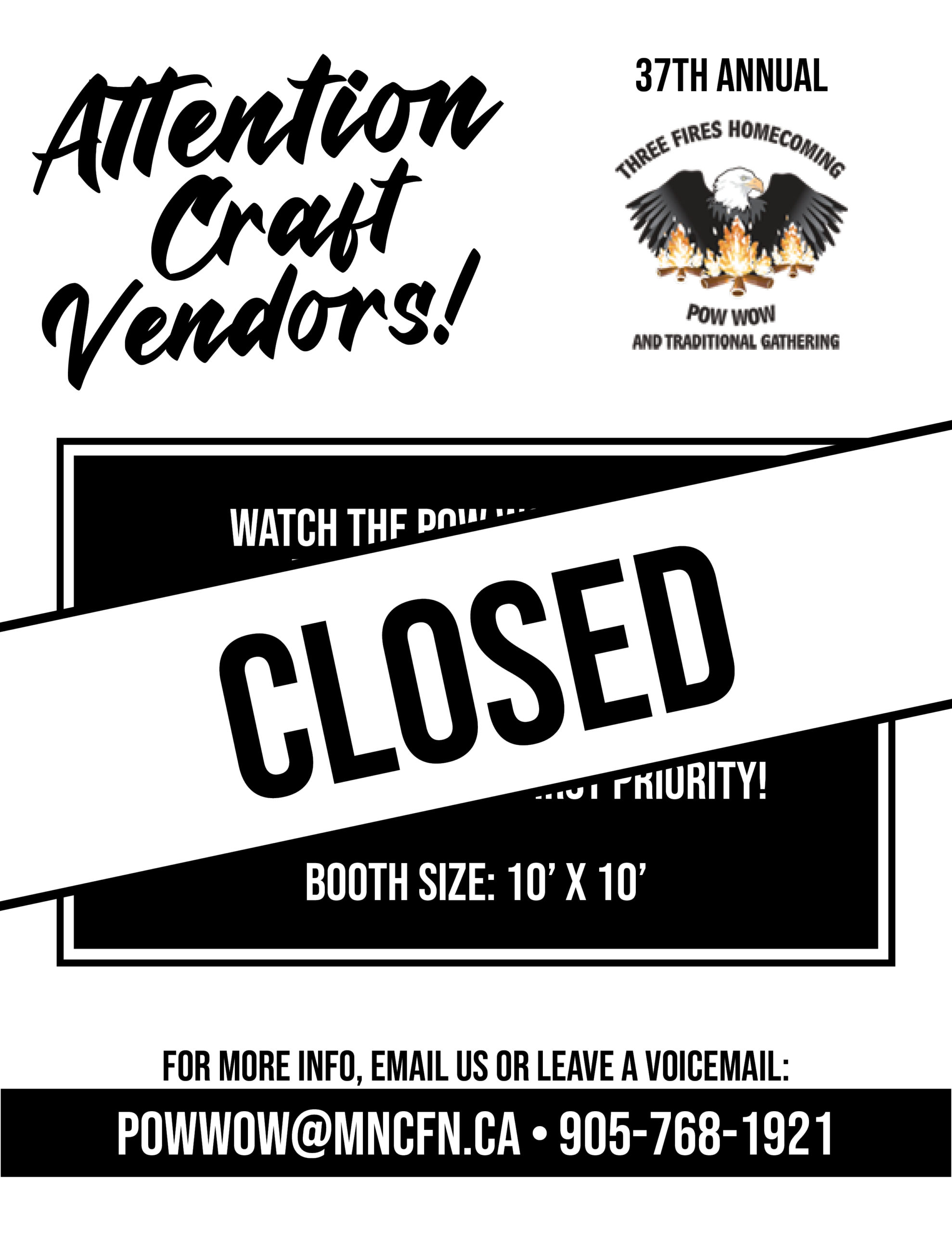 Call for Craft Vendors for Three Fires Homecoming Powwow and Traditional Gathering!