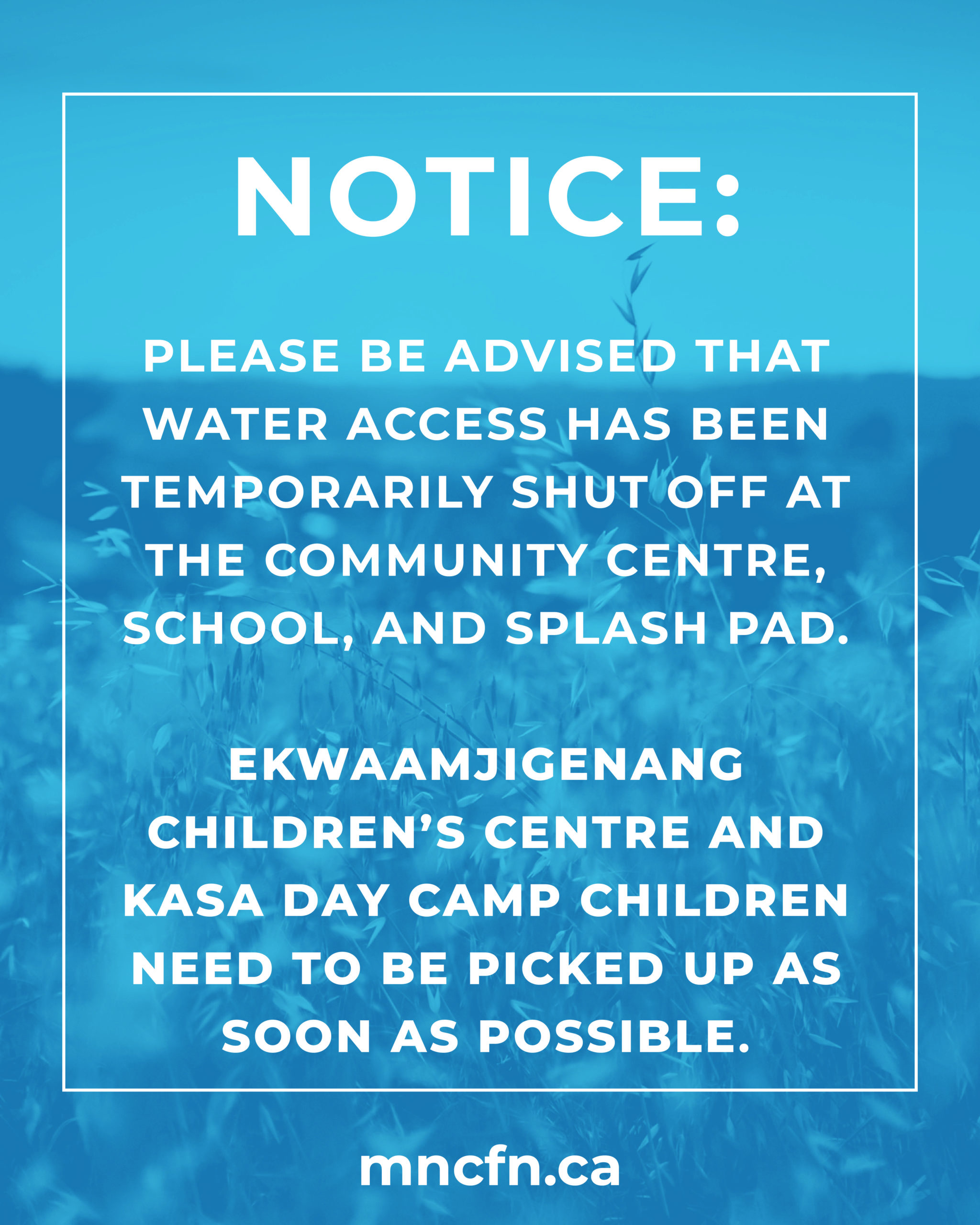 Community Notice – Water Service Disruption
