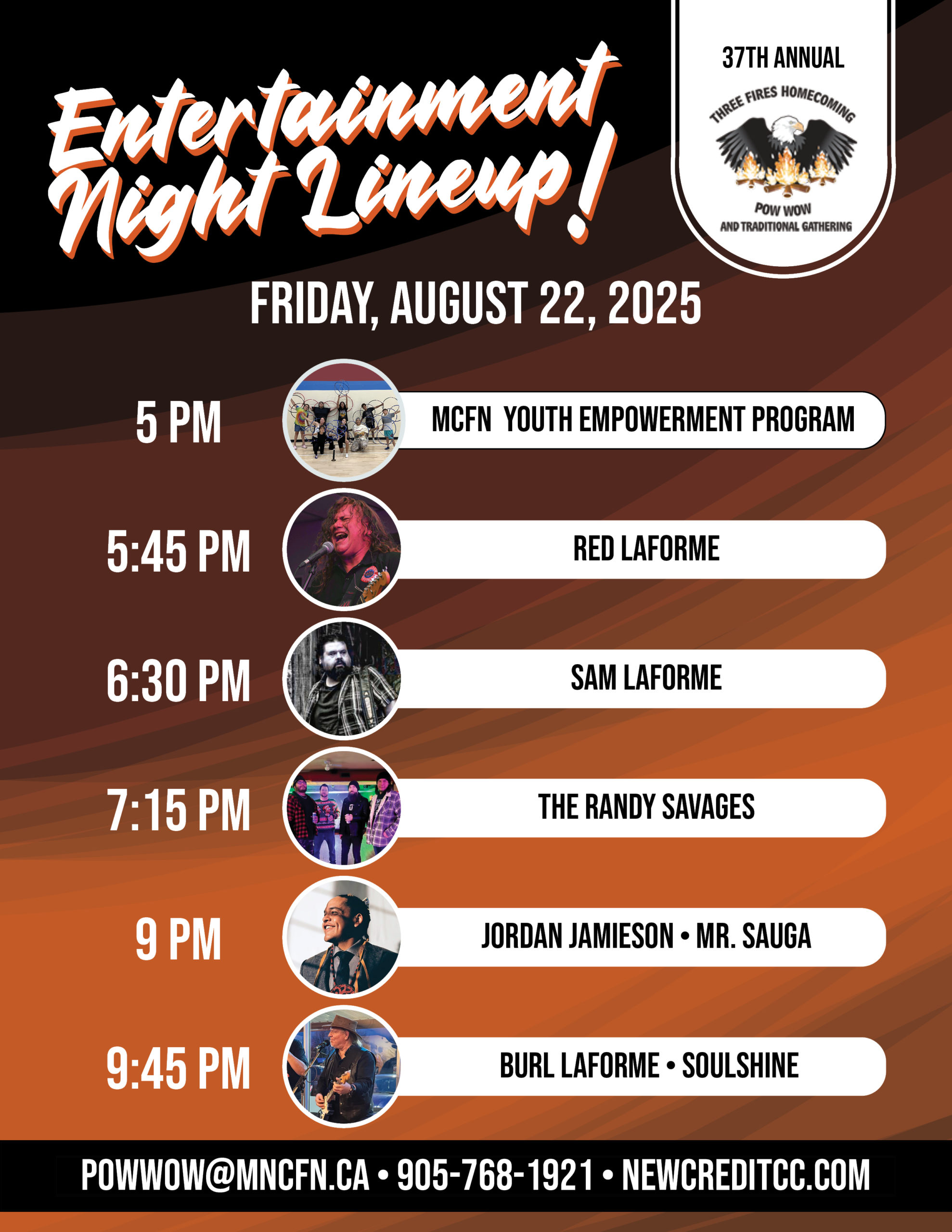 Entertainment Night Line-Up 2025