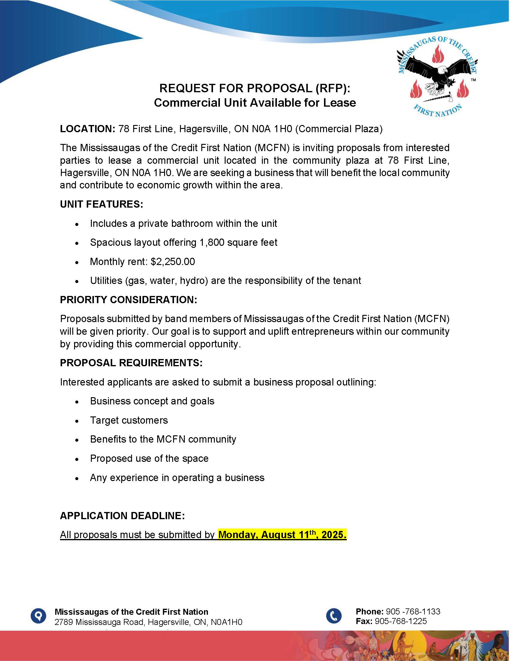 Commercial Lease Opportunity in MCFN Plaza