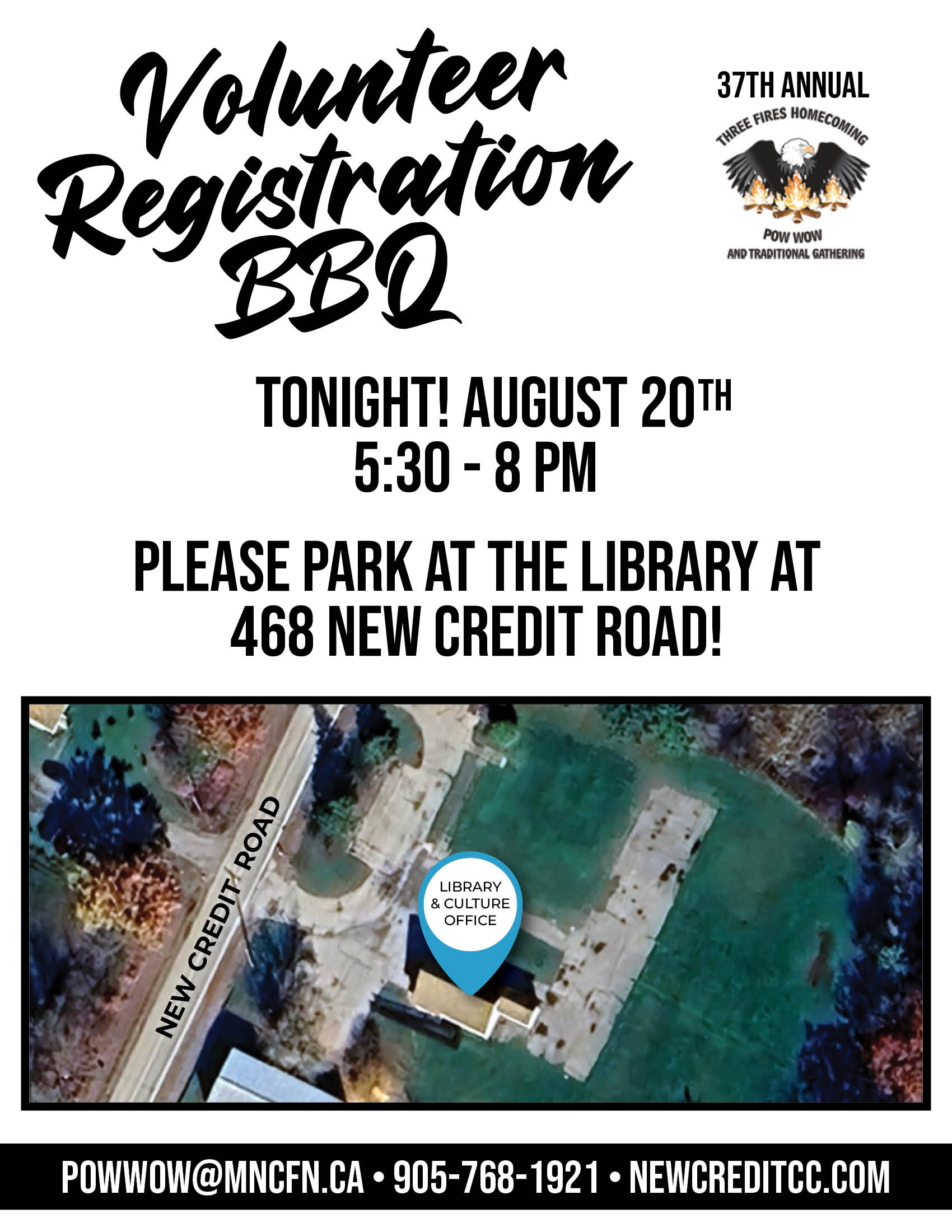 Three Fires Homecoming Pow Wow Volunteer Registration BBQ Tonight!