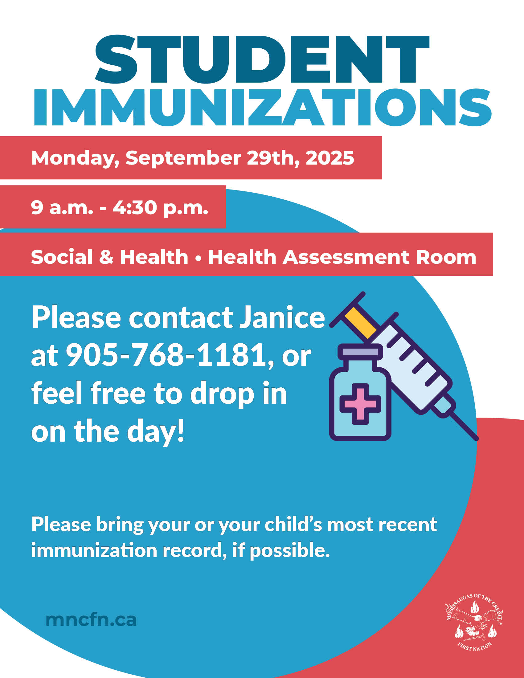 Student Immunizations Next Week!