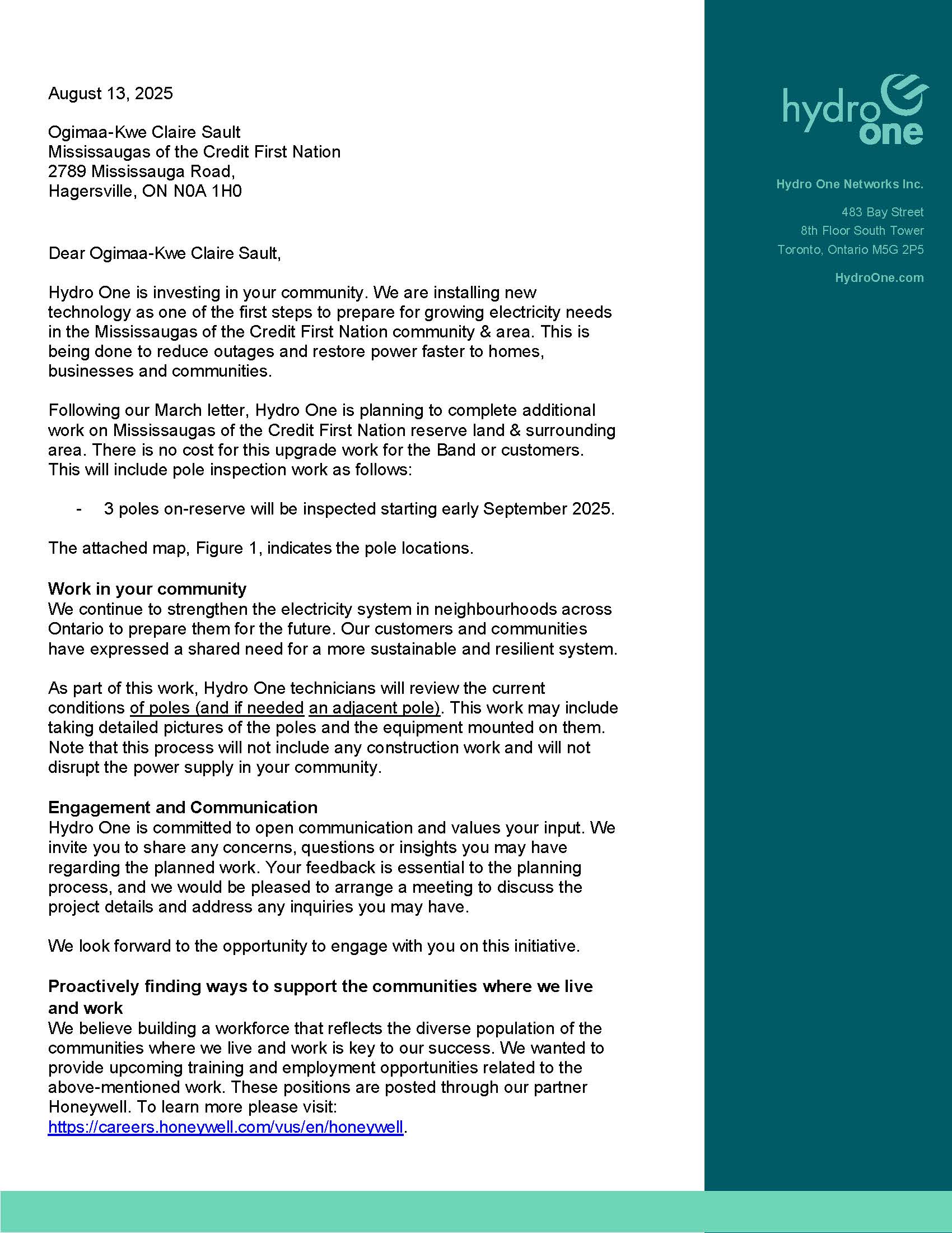Upcoming Hydro One Pole Inspections