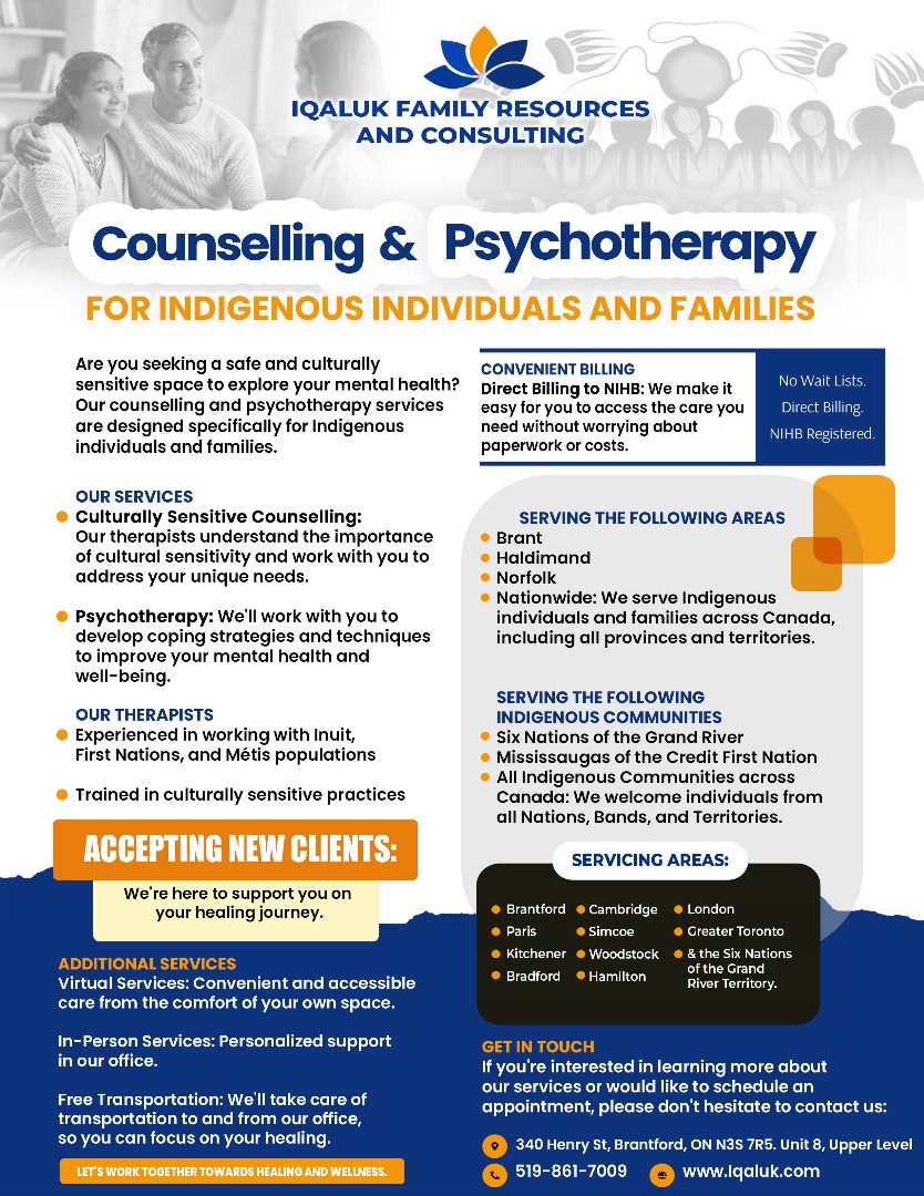 Counselling & Psychotherapy for Indigenous Individuals and Families