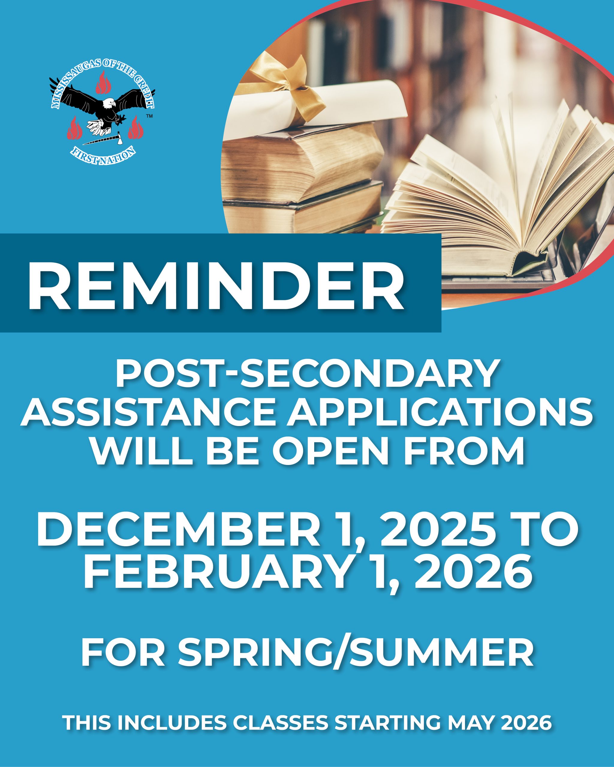 Post-Secondary Assistance Applications Are Opening Soon!