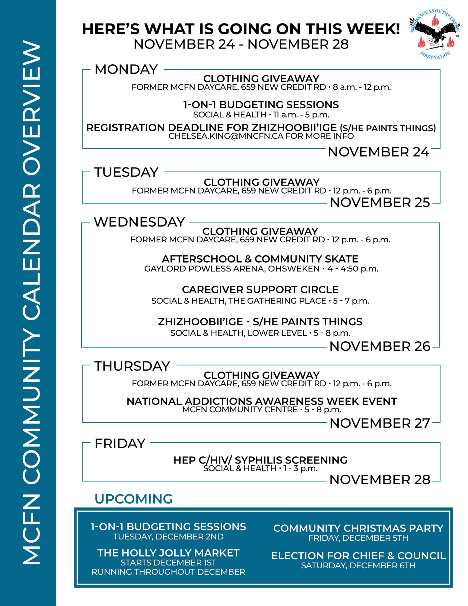 What’s Happening This Week at MCFN
