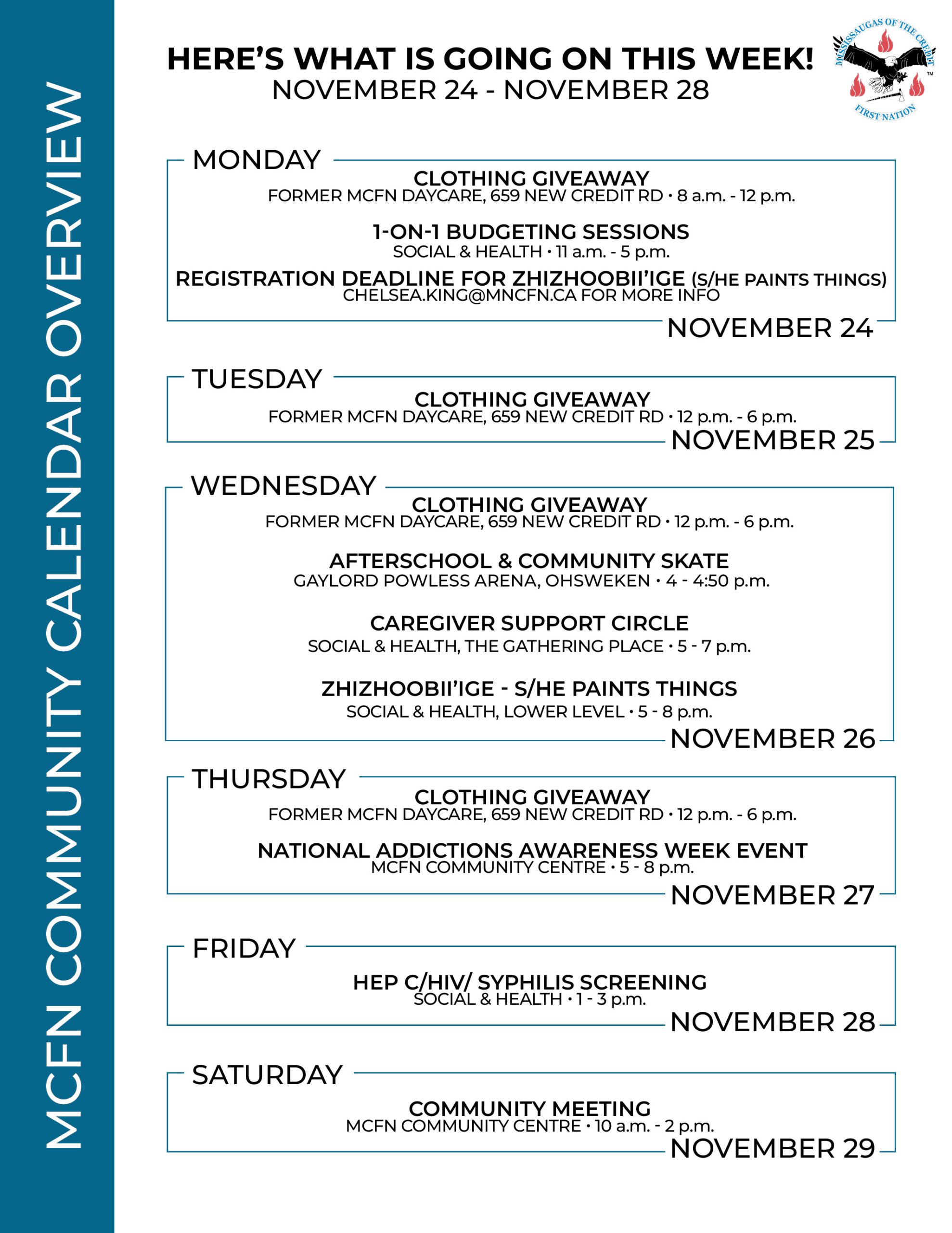 What’s Happening This Week at MCFN