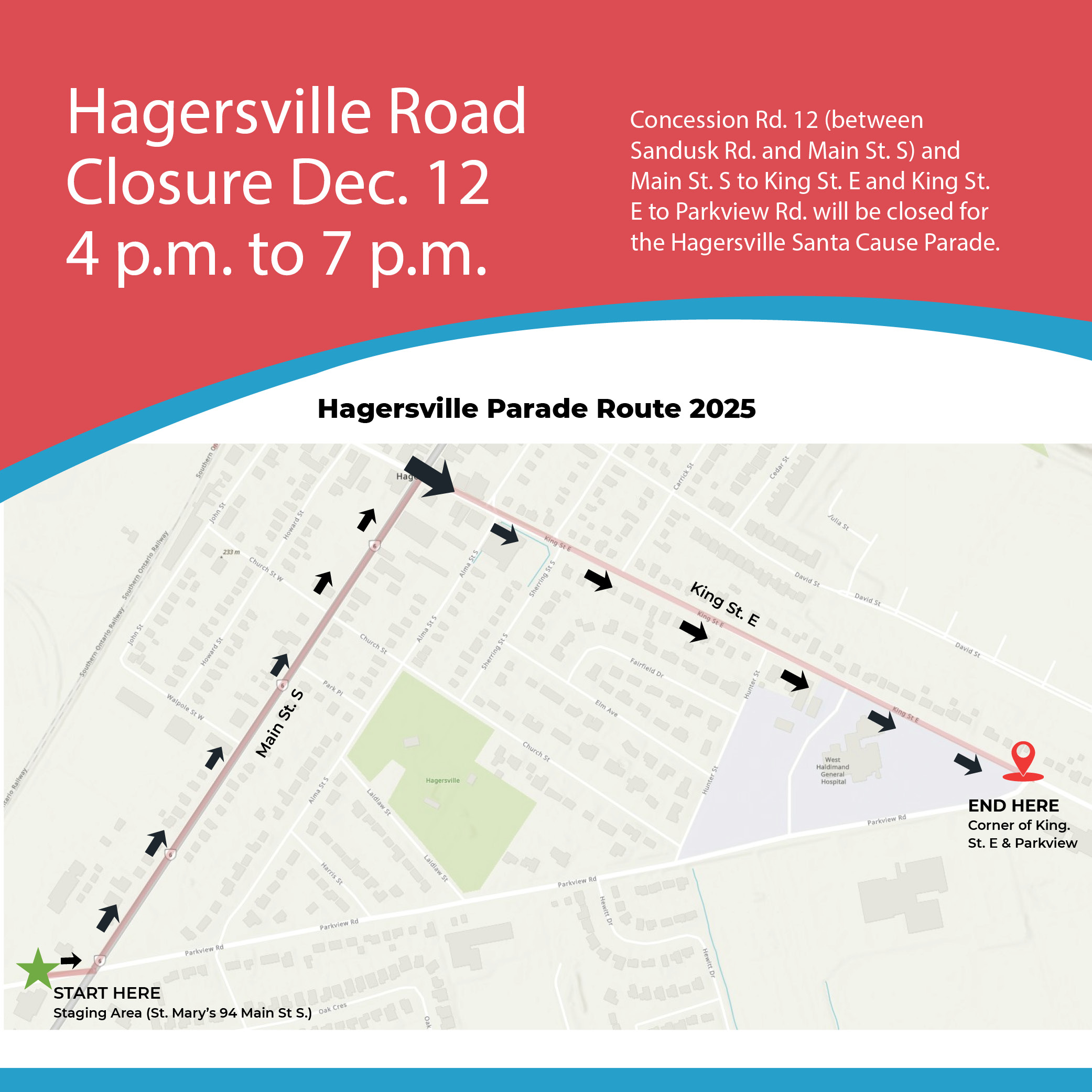 Road Closure Notice – Hagersville Santa Claus Parade