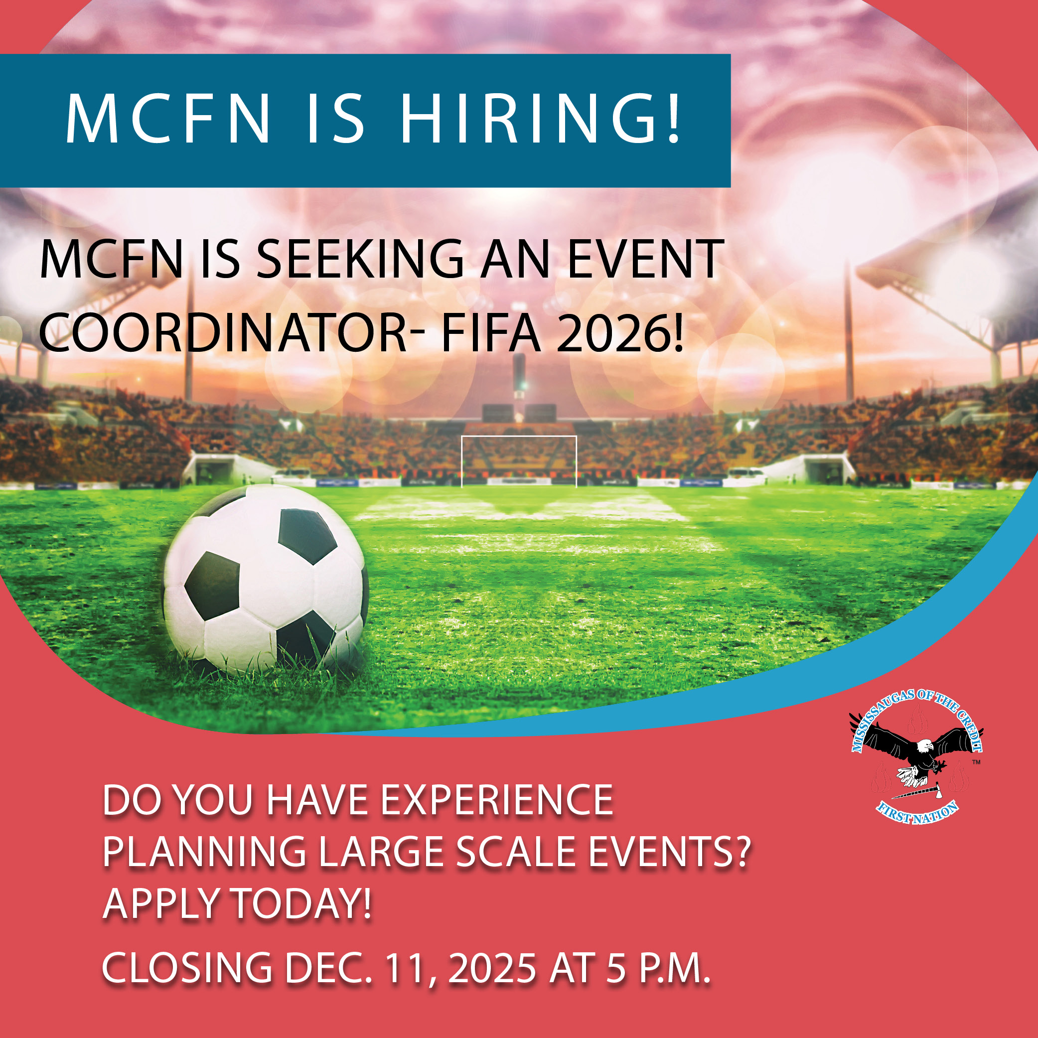 MCFN is hiring an Event Coordinator – FIFA 2026