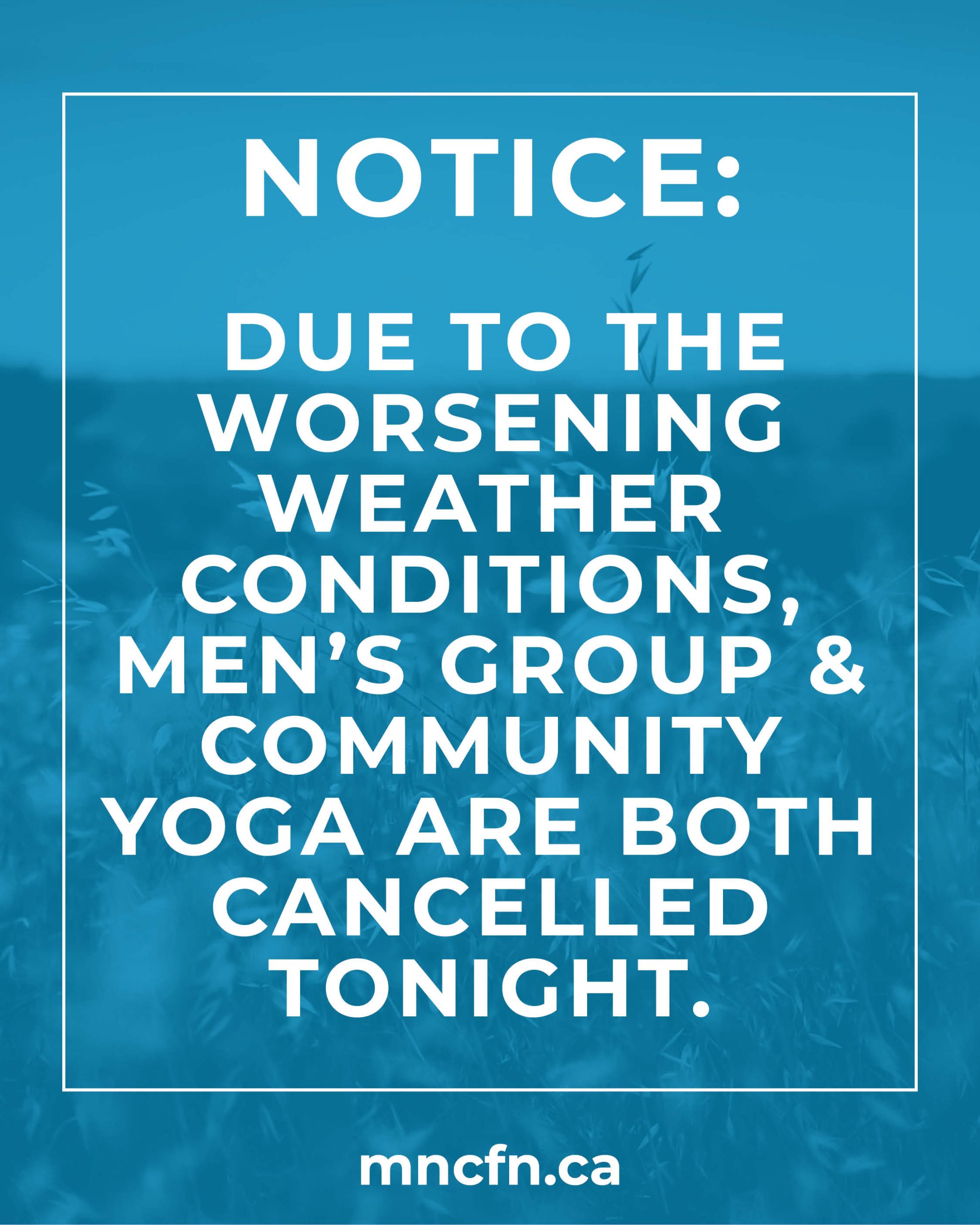 CANCELLED TONIGHT (DECEMBER 9th): Men’s Group + Community Yoga