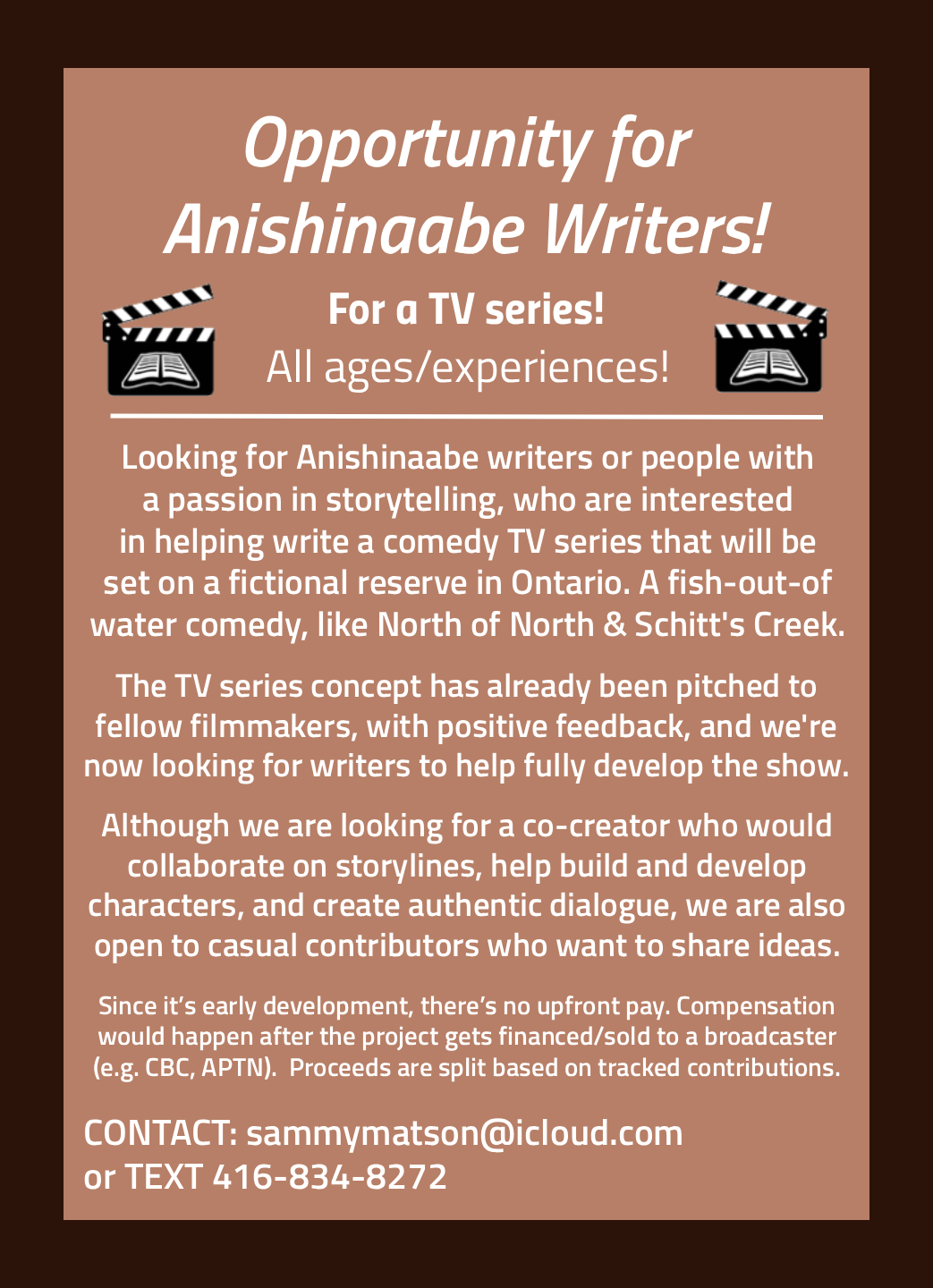 Opportunity for Anishinaabe Writers