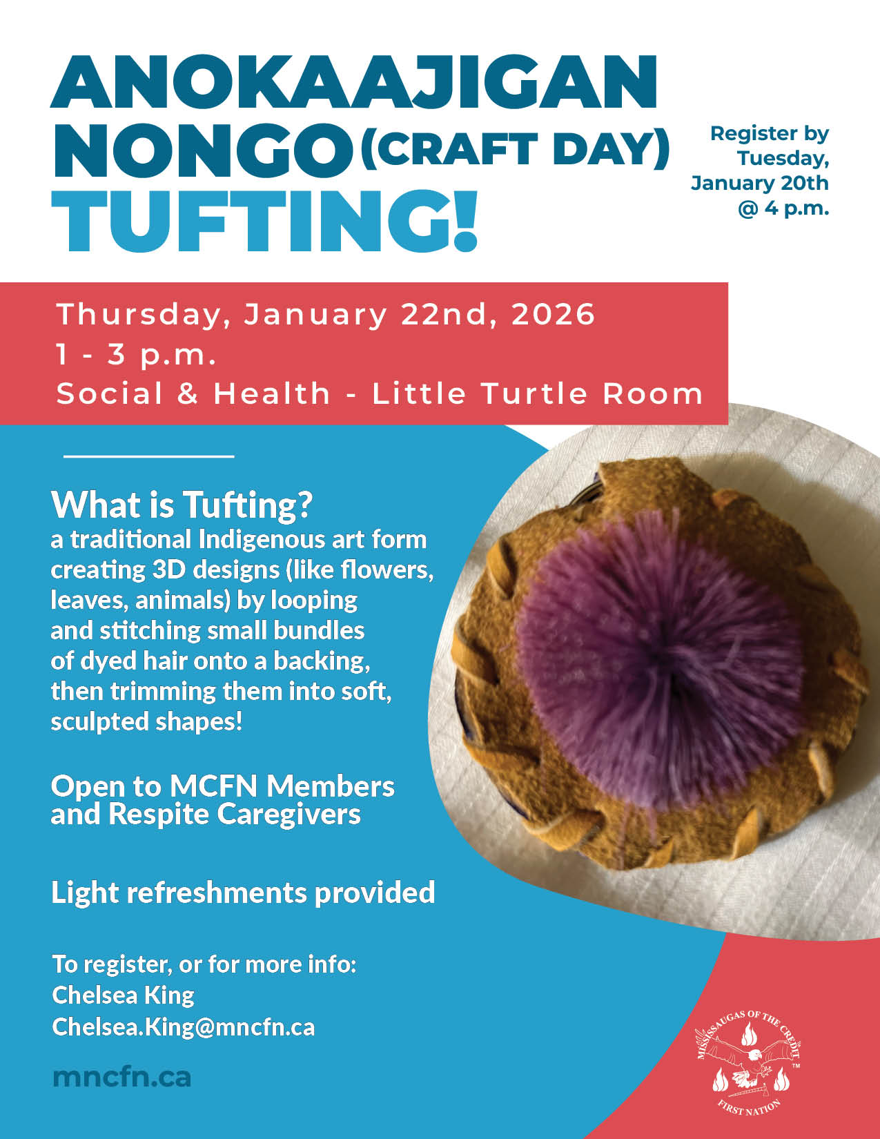 Anokaajigan Nongo (Craft Day) - Tufting!