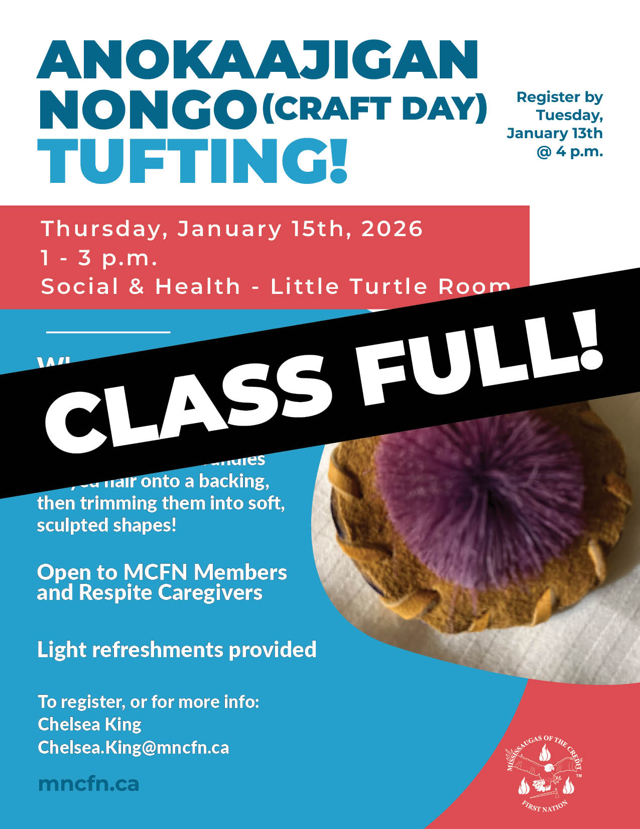 Anokaajigan Nongo (Craft Day) – Tufting!