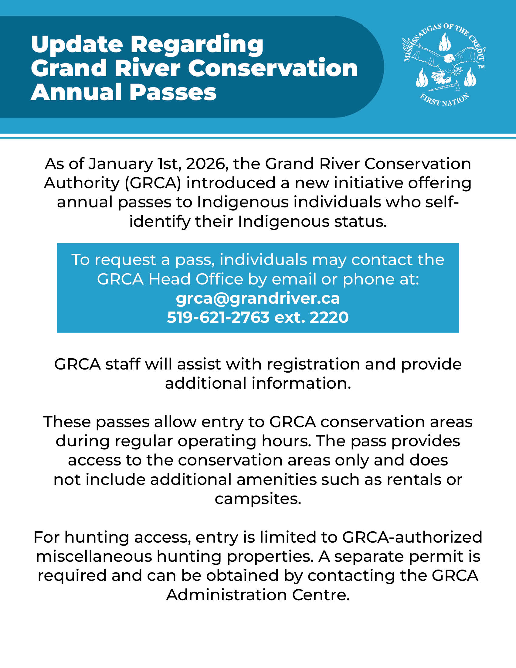 Update Regarding Grand River Conservation Annual Passes