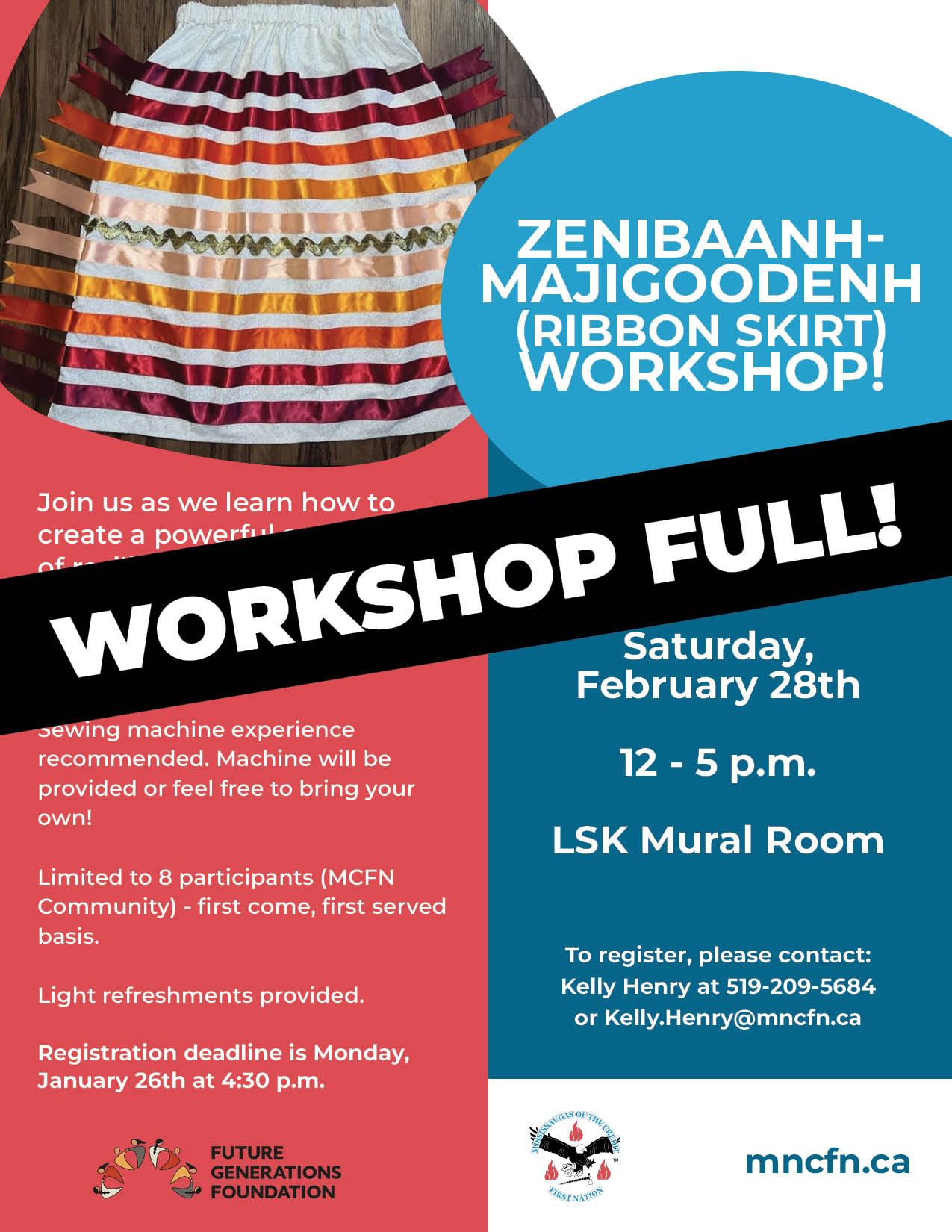 Zenibaanh-majigoodenh (Ribbon Skirt) Workshop