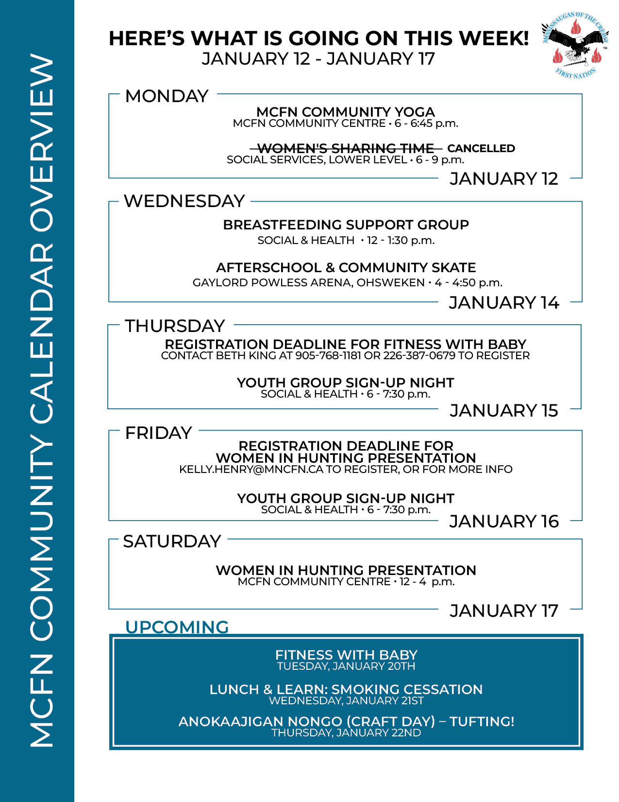 What's Happening This Week at MCFN!