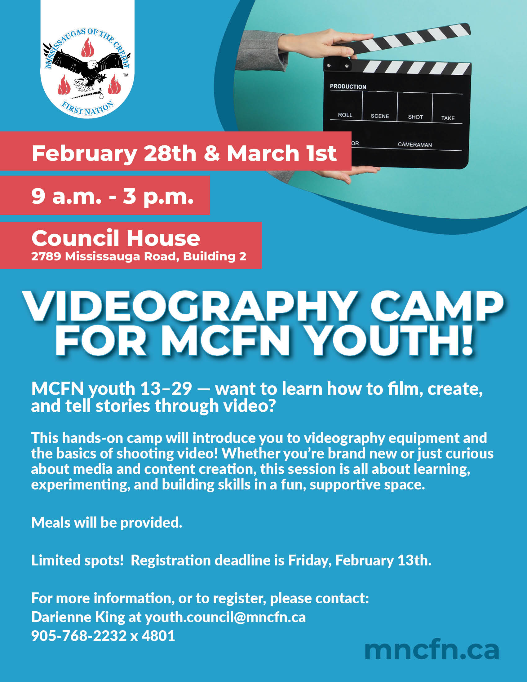 Videography Camp for MCFN Youth