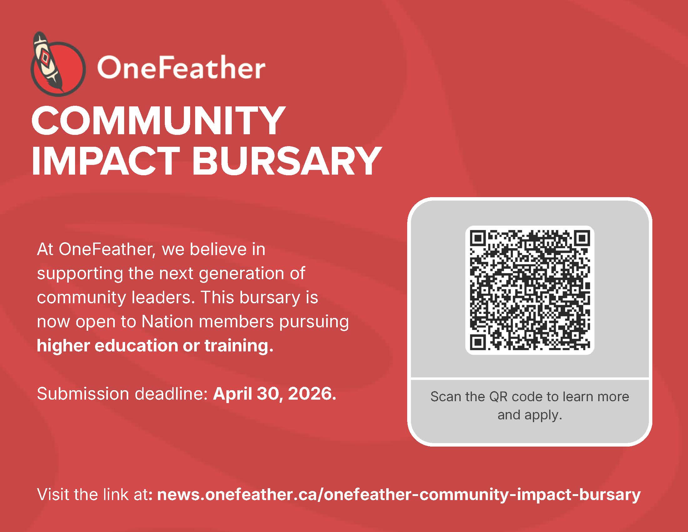 OneFeather Community Impact Bursary