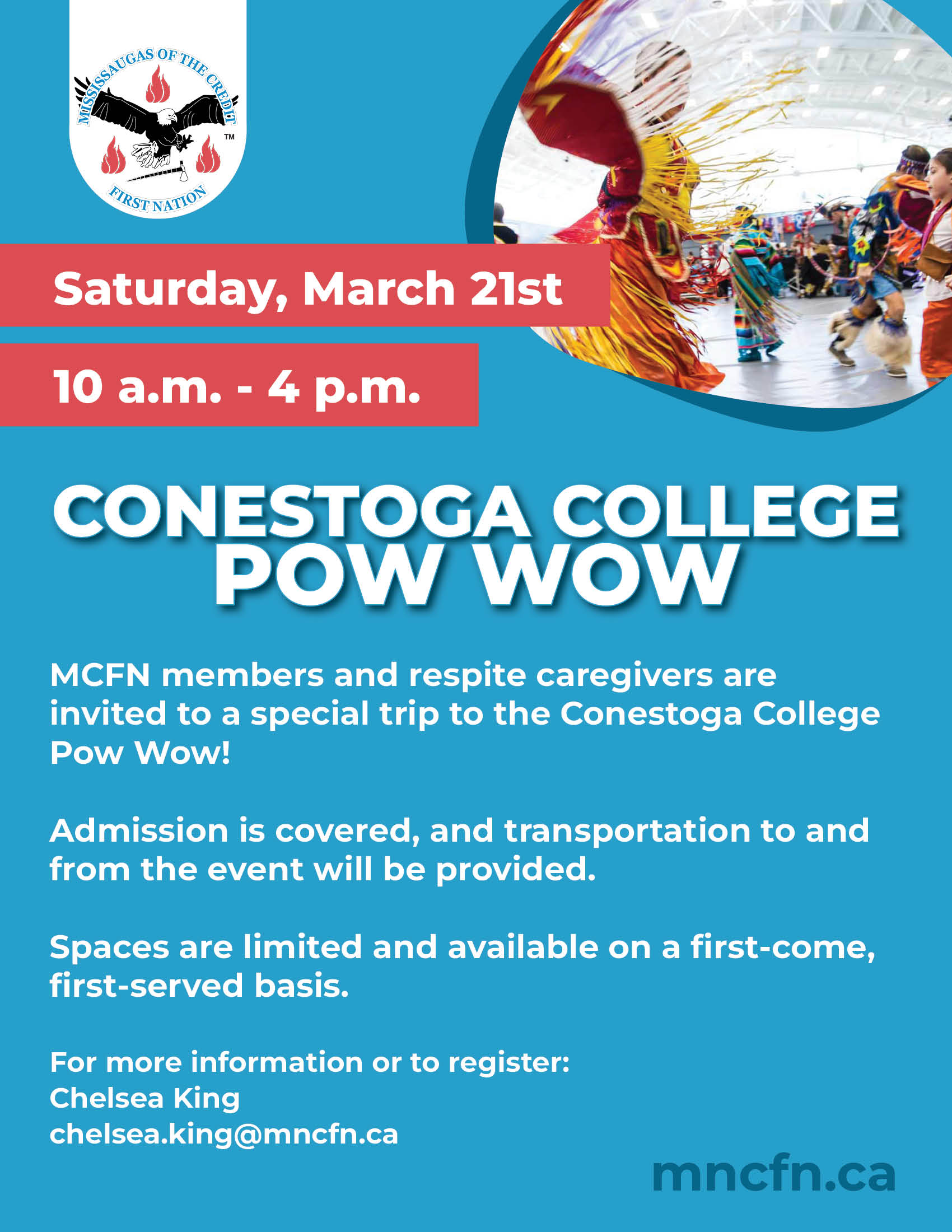 Join us at the Conestoga College Pow Wow!