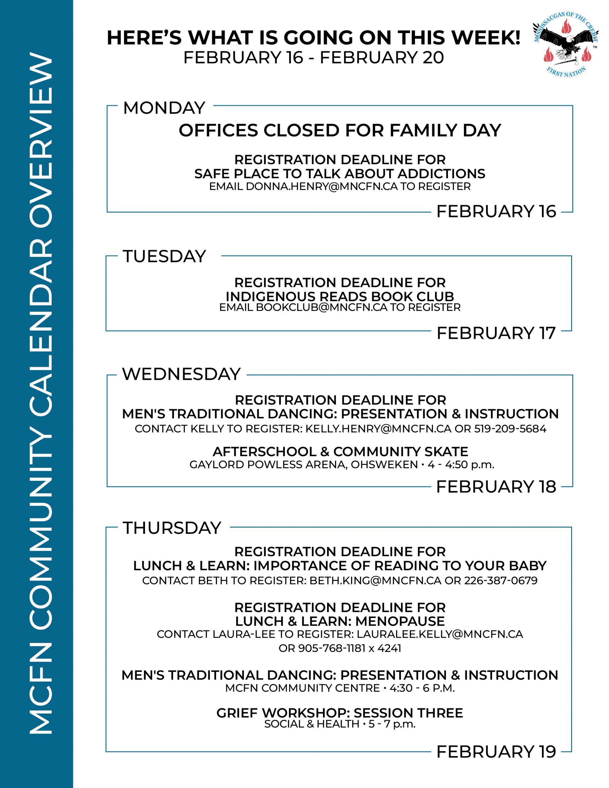 What’s Happening This Week at MCFN