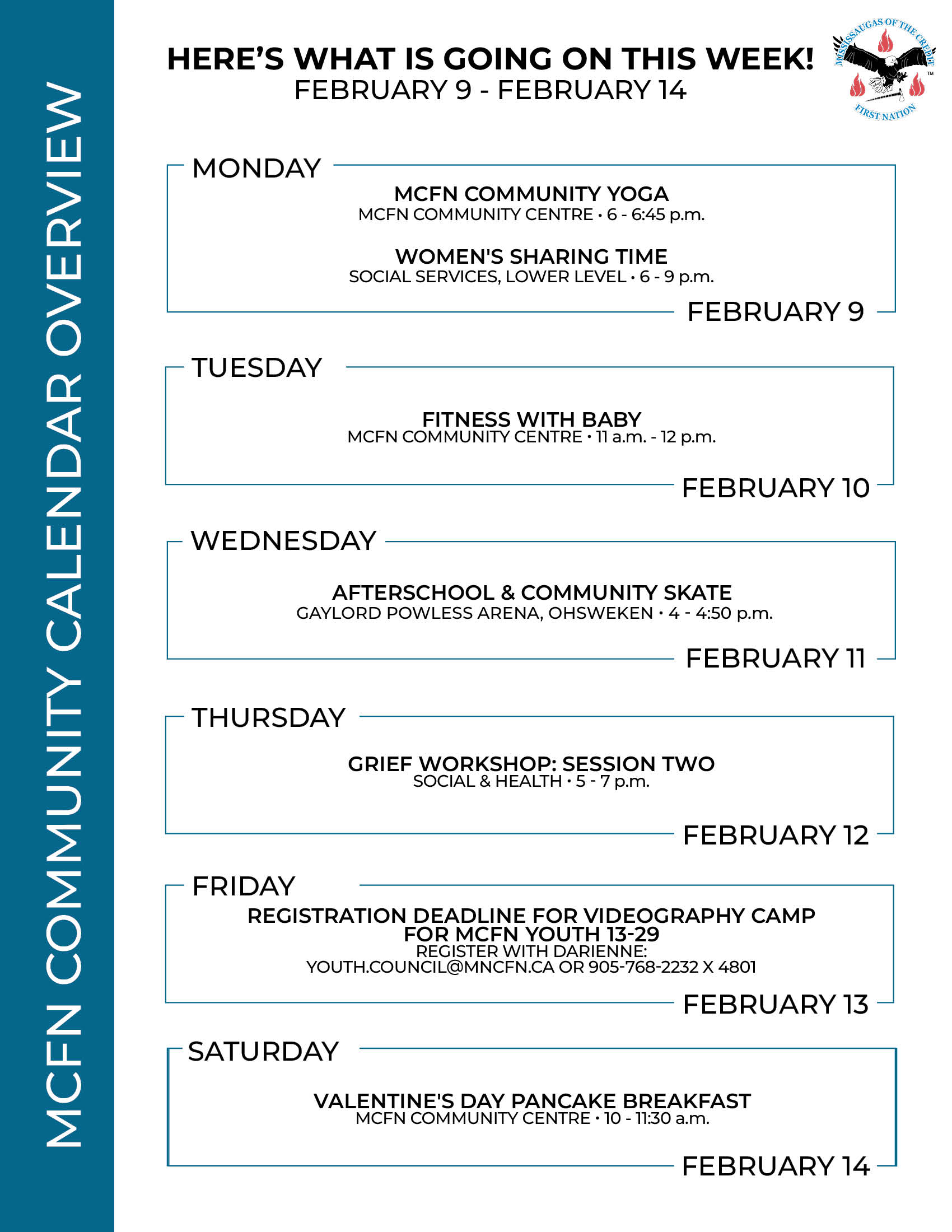 What’s Happening This Week at MCFN