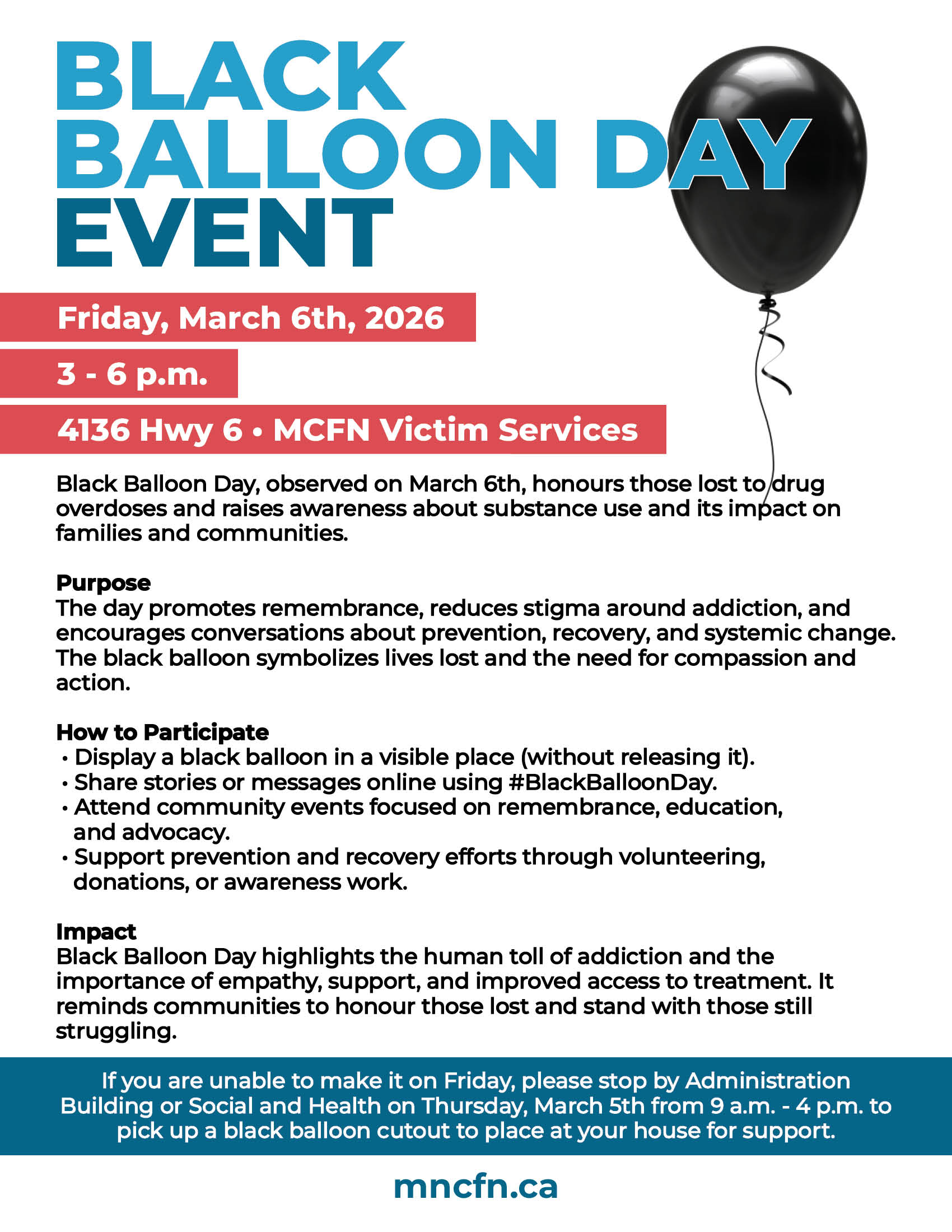 Black Balloon Day Event