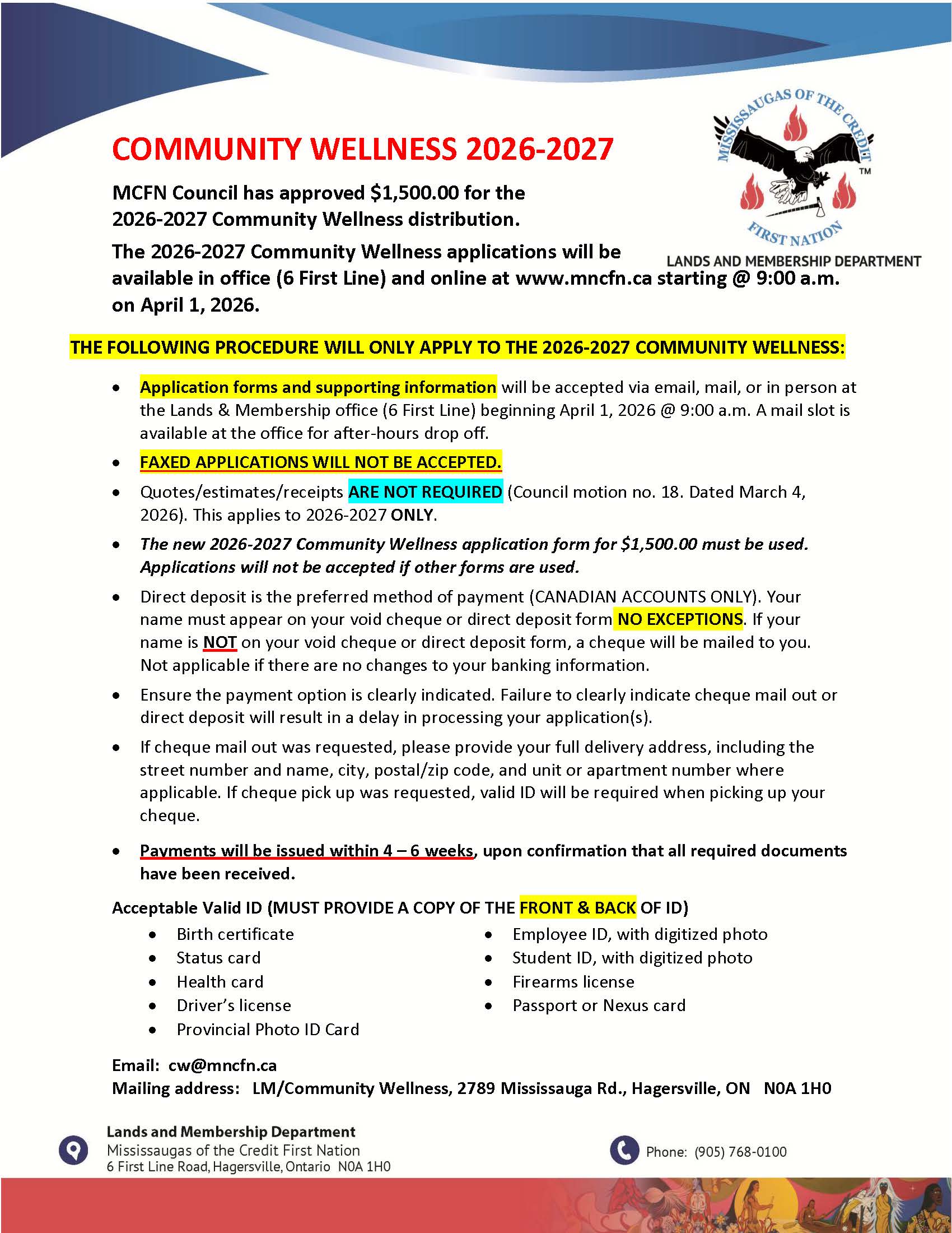 2026-2027 Community Wellness Distribution