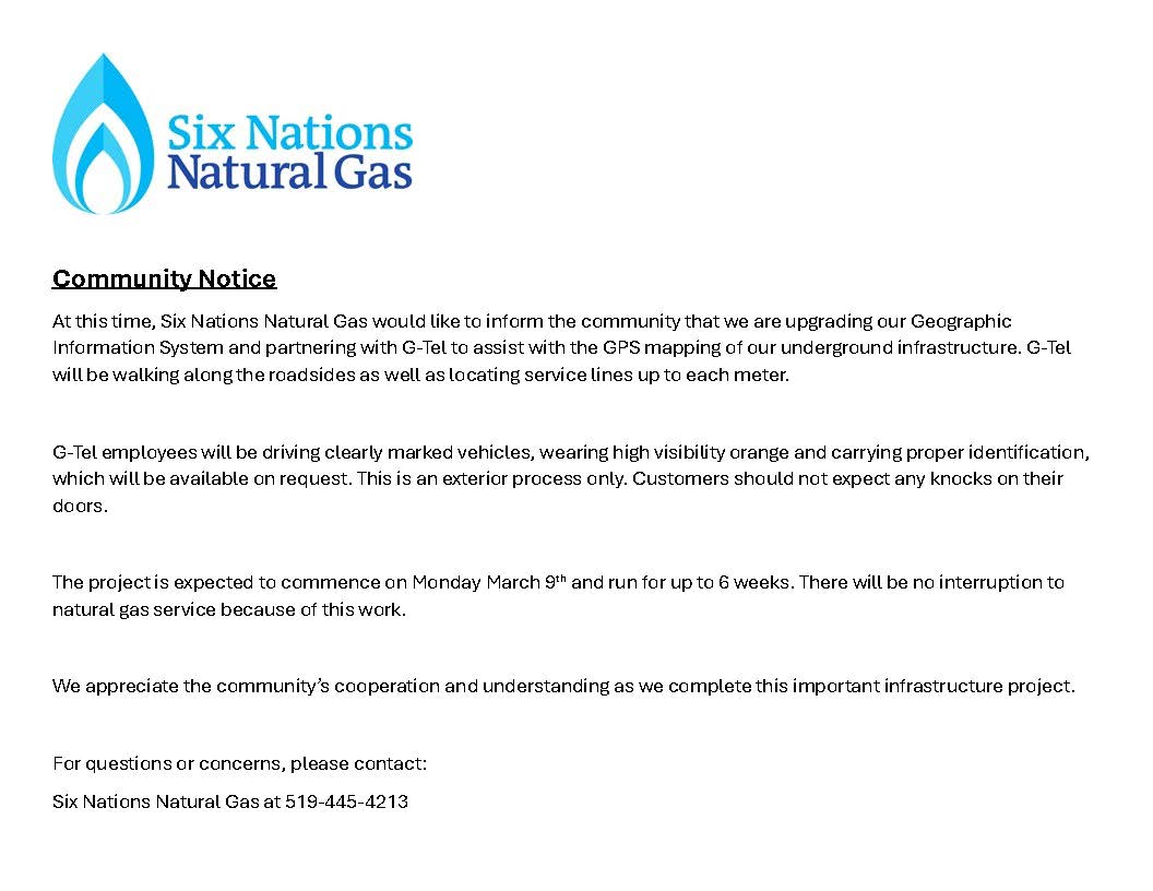 Six Nations Natural Gas Conducting GIS Upgrades