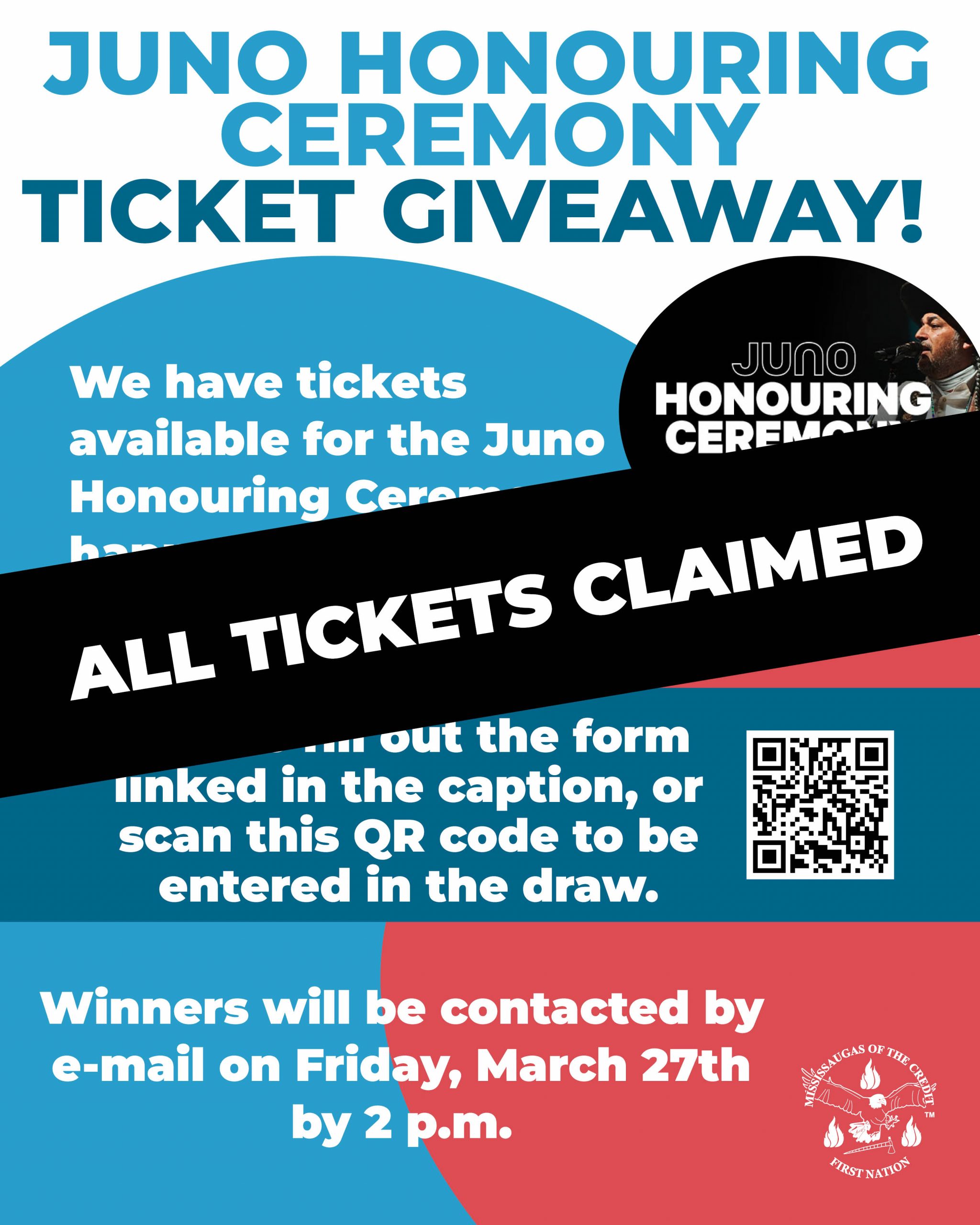 JUNO Honouring Ceremony Ticket Giveaway!